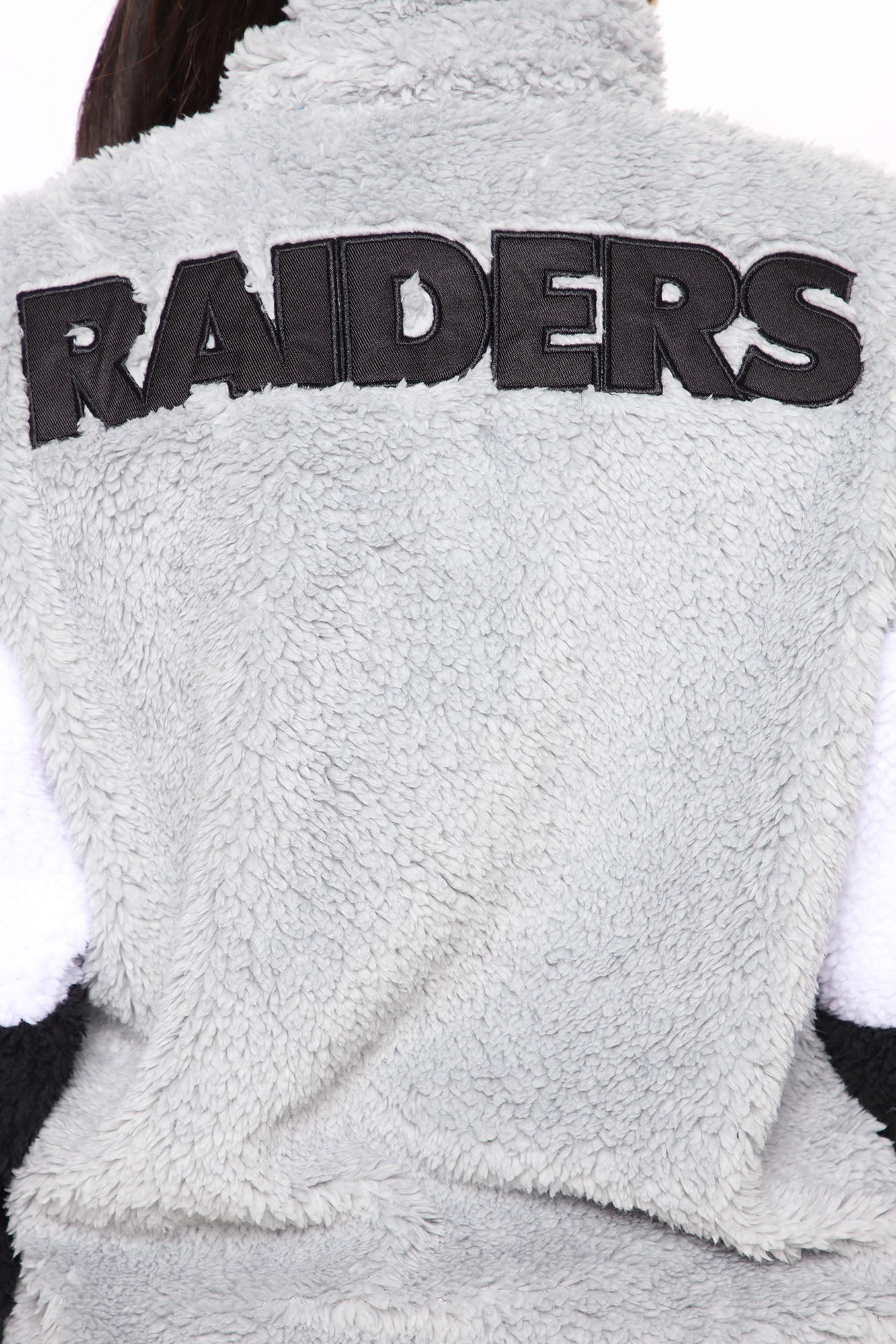 NFL Raiders Sherpa Jacket - Grey/Black