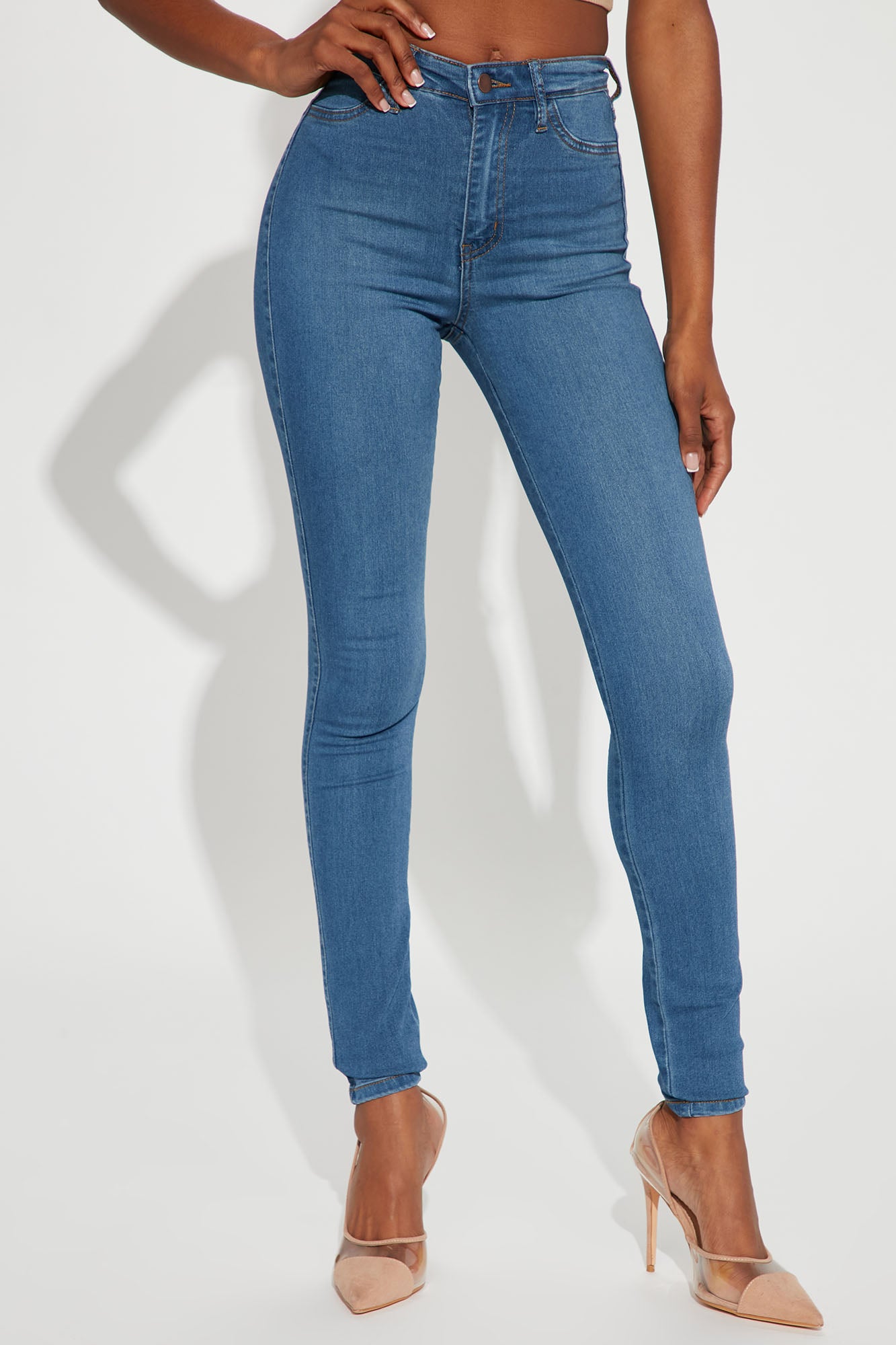 Tall Classic High Waist Skinny Jeans - Medium Blue Wash