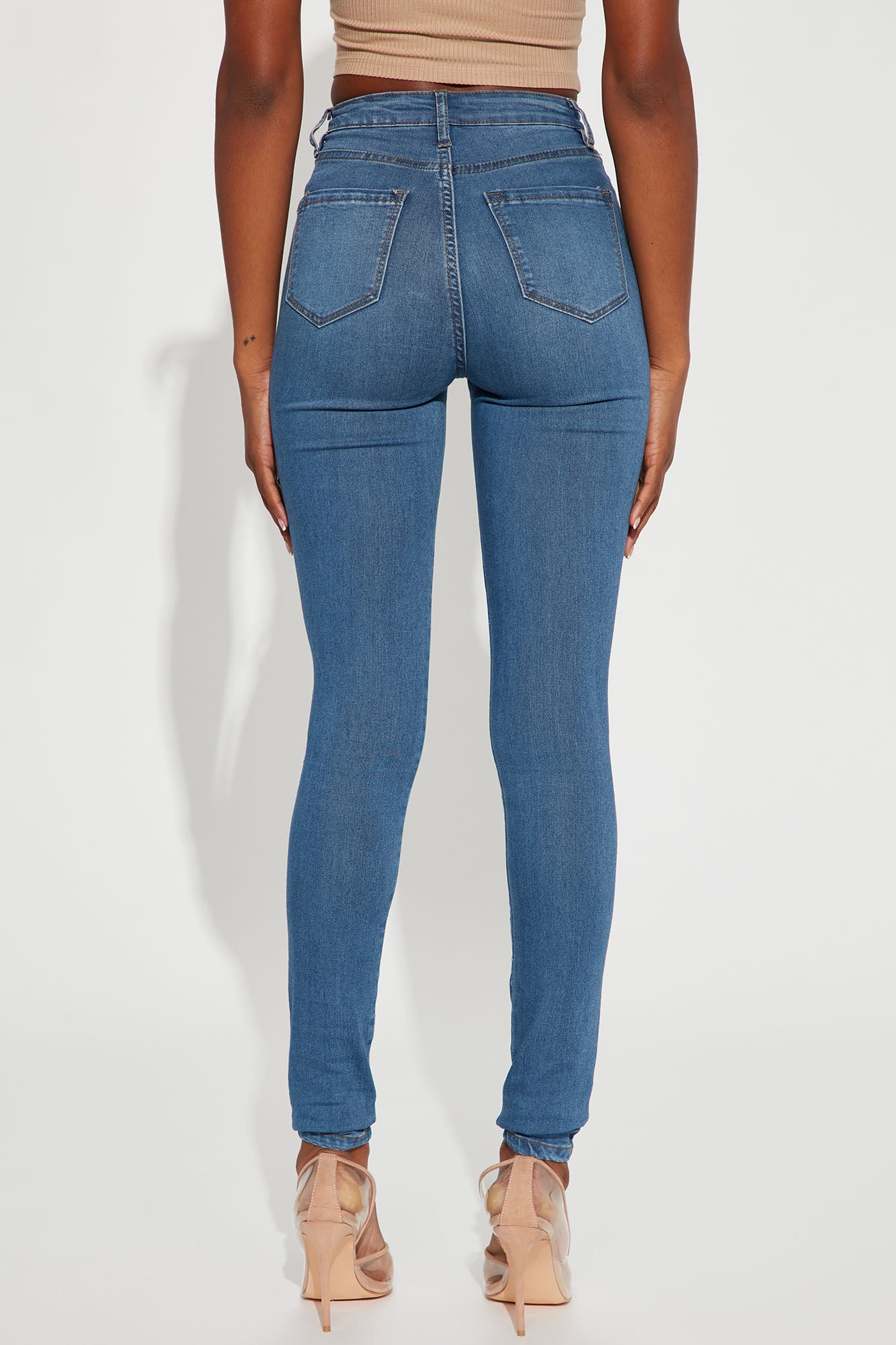 Tall Classic High Waist Skinny Jeans - Medium Blue Wash