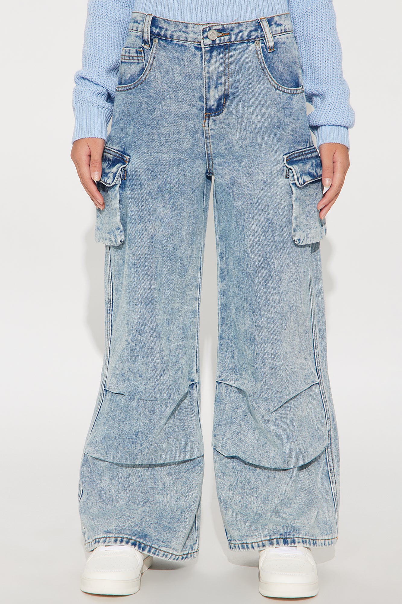 Mini Elisa Wide Leg Jeans - Medium Wash