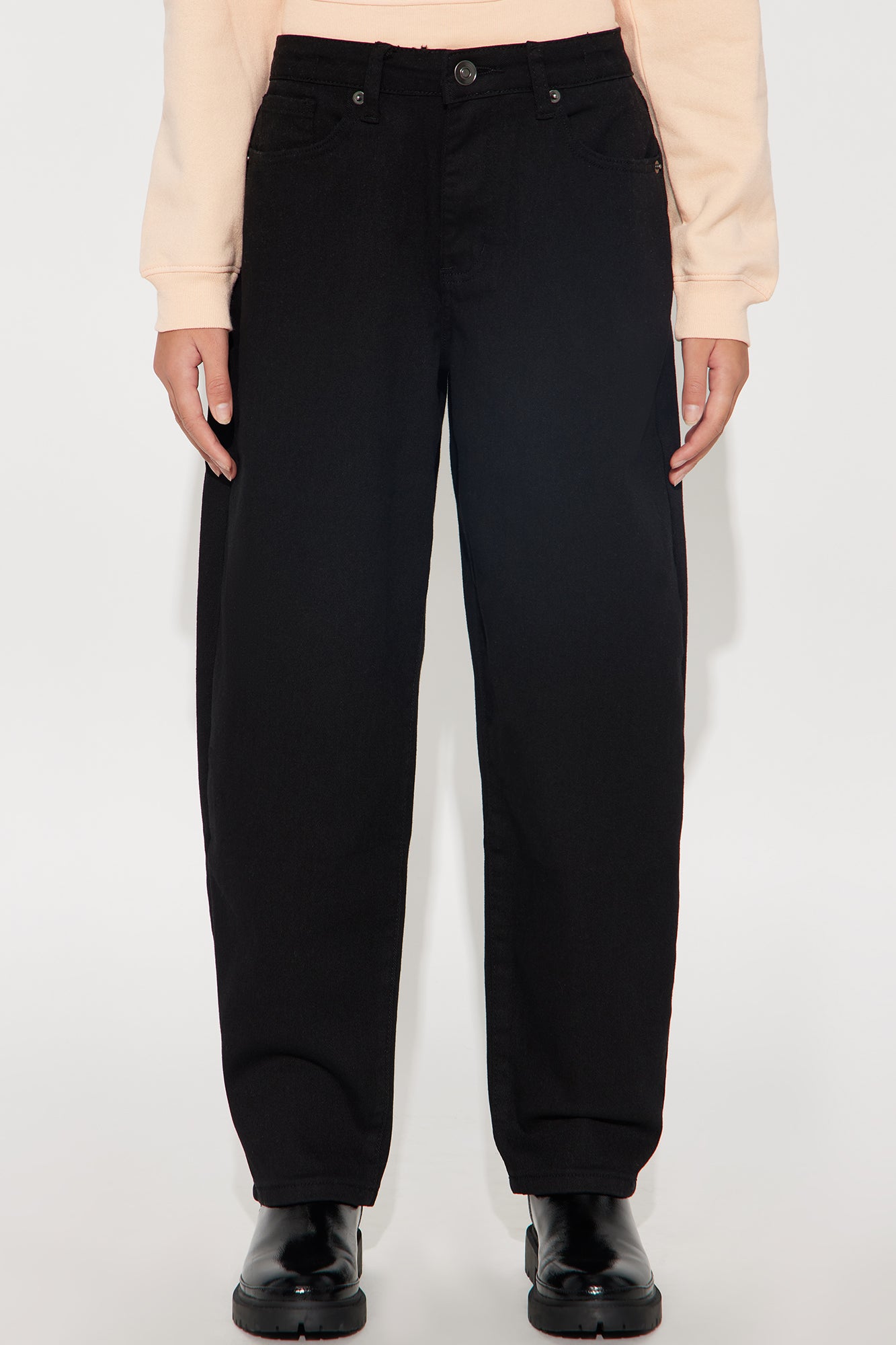 Mini Millie Barrel Jeans - Black
