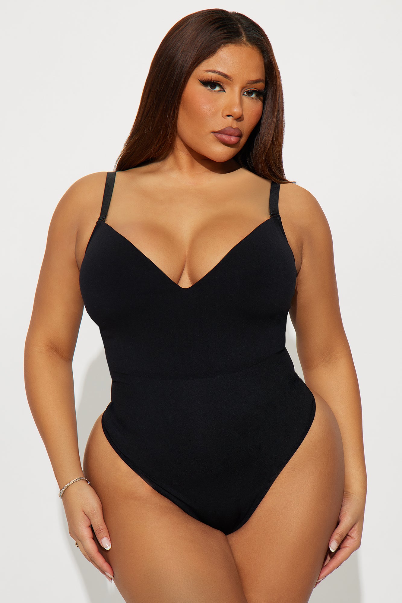 Hourglass Figure Compression Shapewear Bodysuit - Black