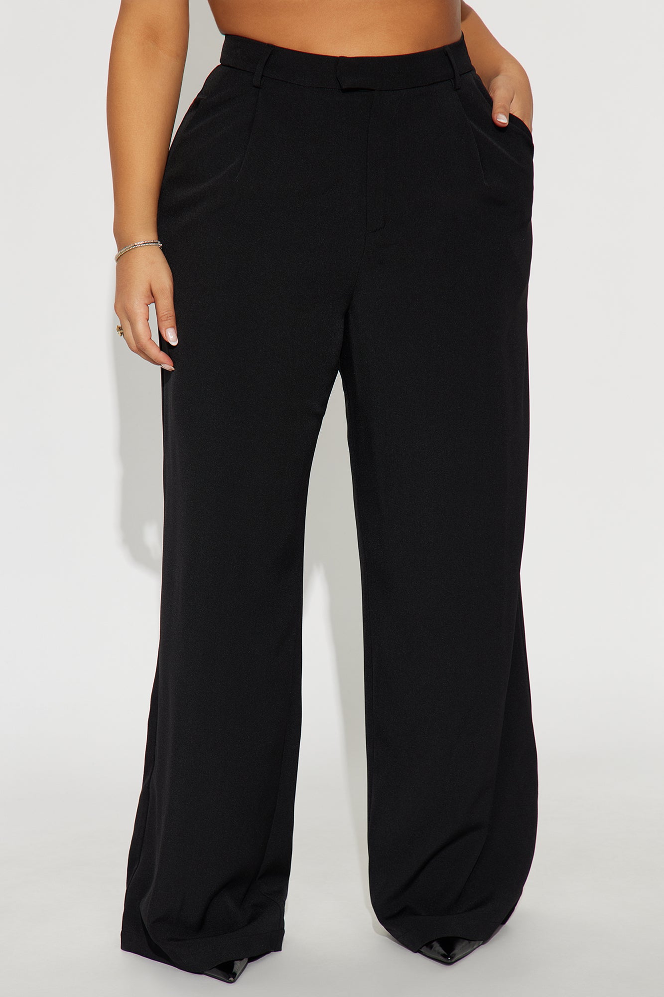 Etta Wide Leg Pant 33″ - Black