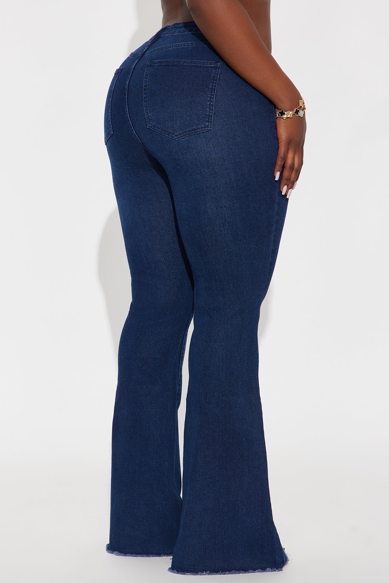 She Ate High Rise Stretch Flare Jeans - Dark Wash