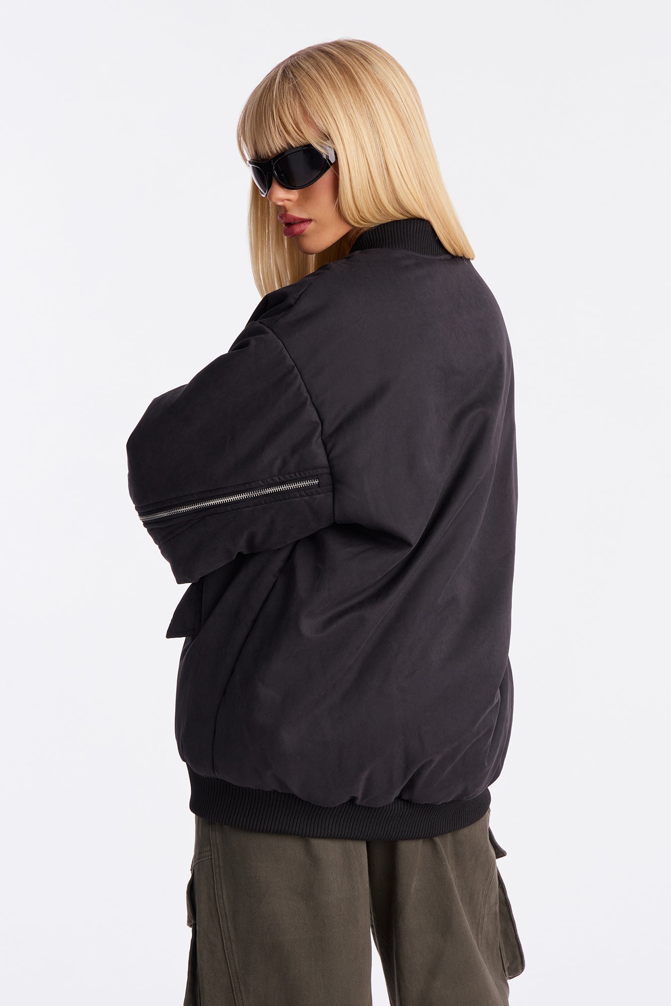 City Hustle Bomber Jacket - Black