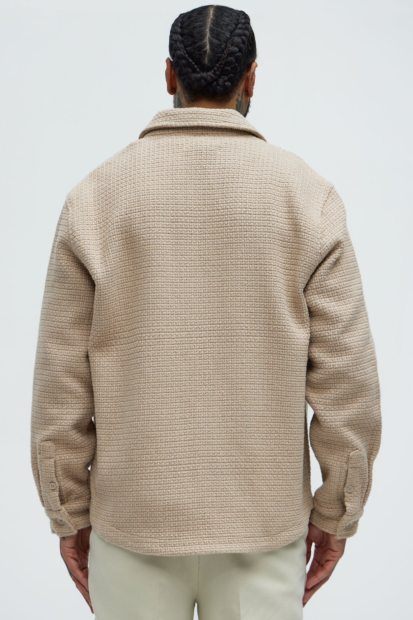 Linden Textured Button Up Shirt - Tan