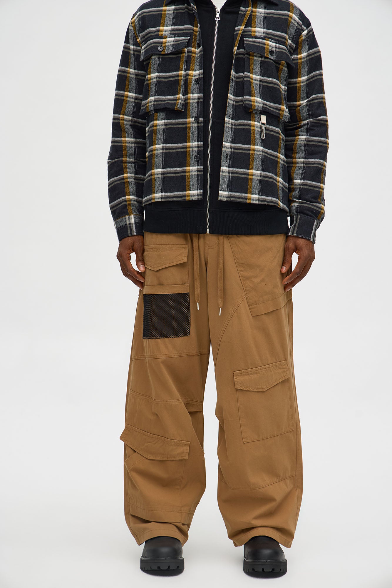 Baggy Lester Cargo Pants - Brown