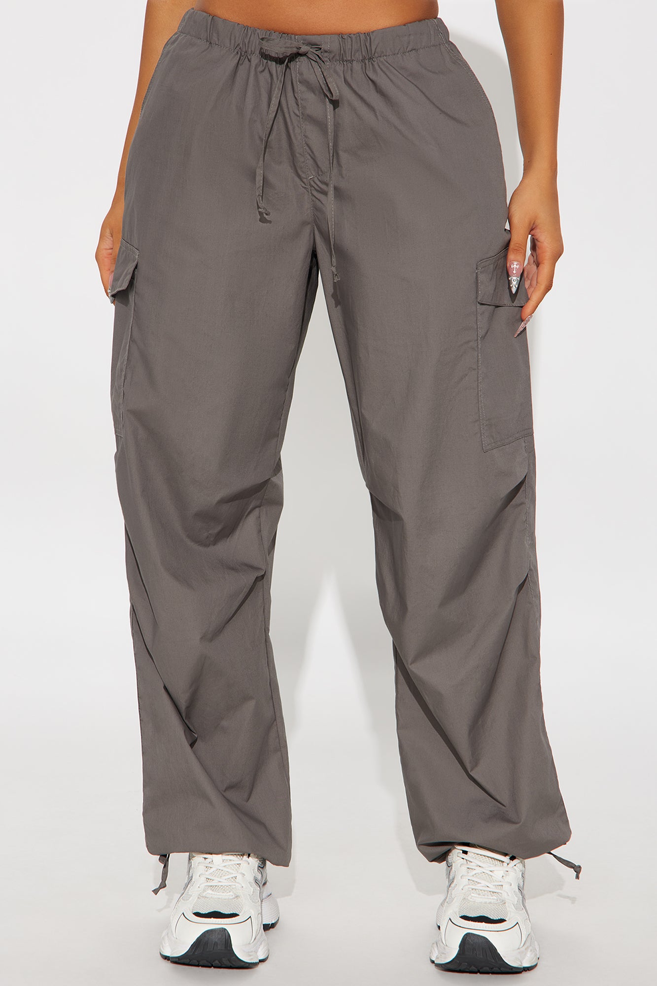 Street Smart Cargo Parachute Pant - Grey
