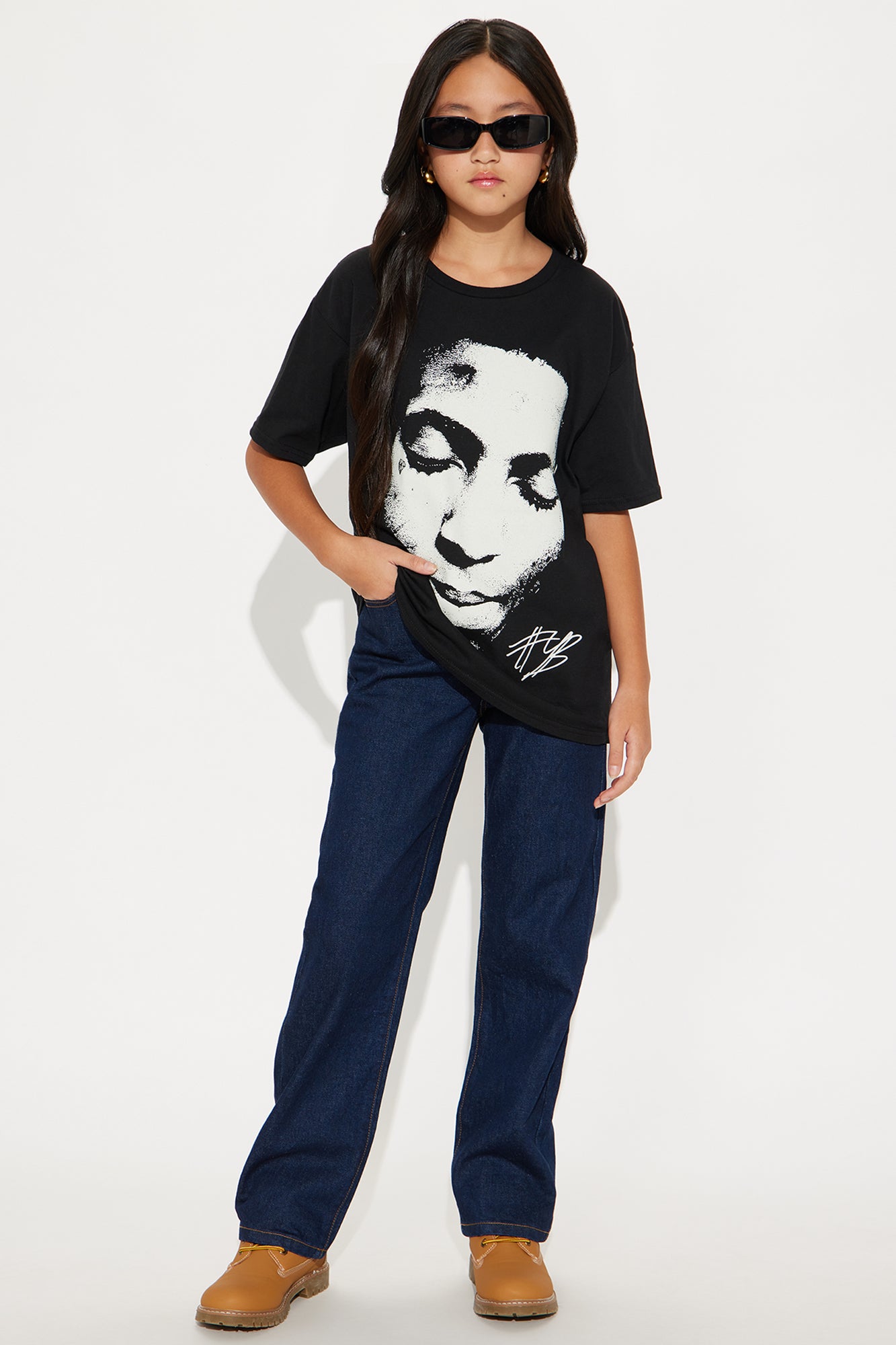 Mini YoungBoy Energy Oversized Tee - Black