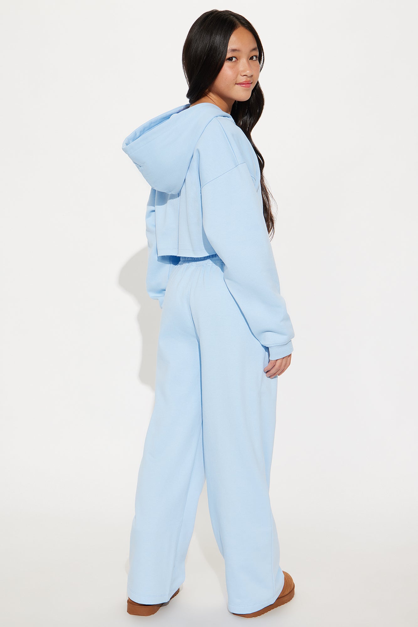 Mini On The Way Sweatpant Set - Light Blue