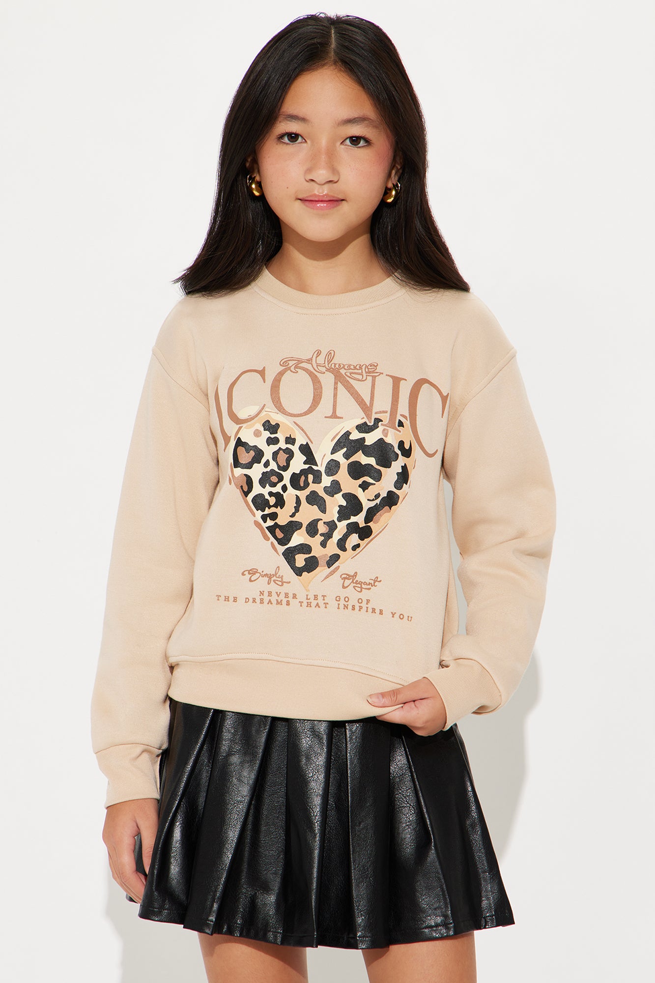 Mini Always Iconic Crew Neck Sweatshirt - Sand