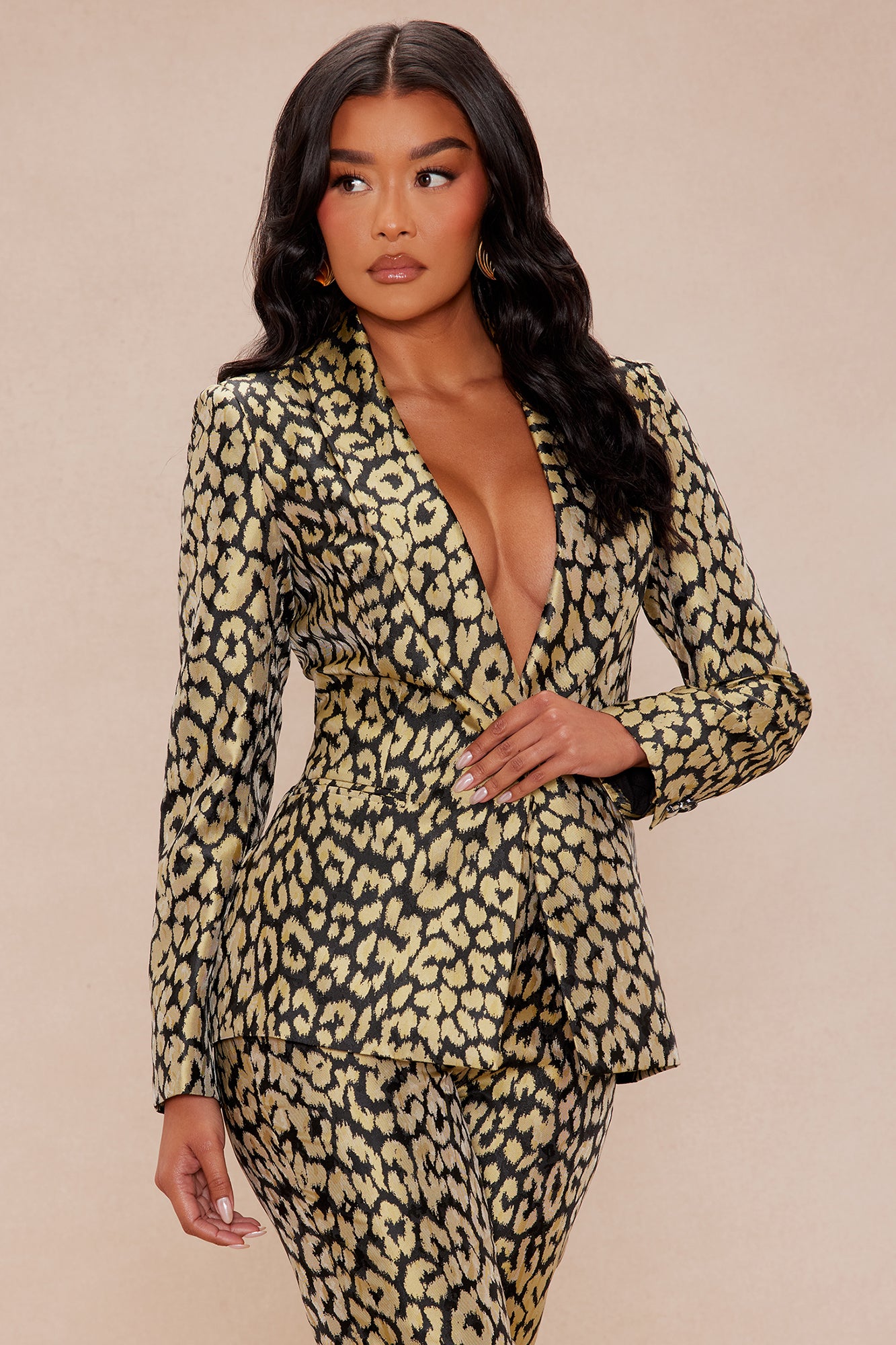 Stepping Out Leopard Suit Set - Chartreuse