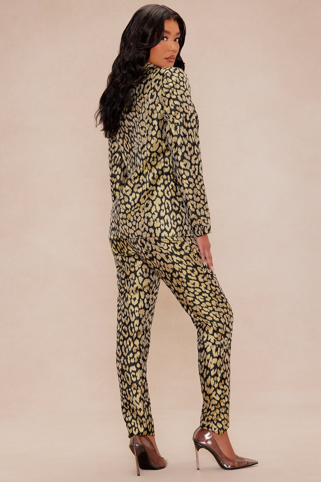 Stepping Out Leopard Suit Set - Chartreuse