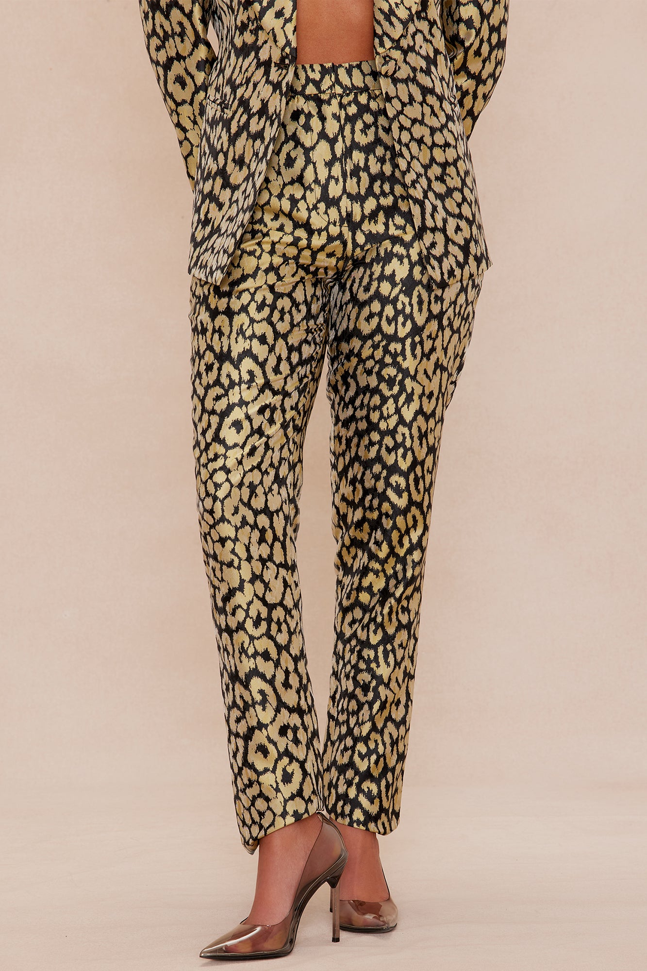 Stepping Out Leopard Suit Set - Chartreuse
