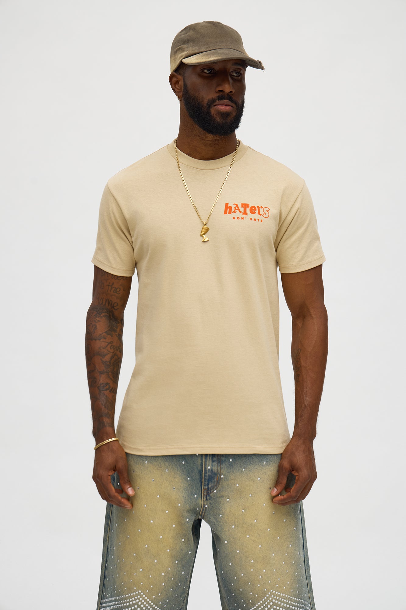 Haters Let Em Talk Short Sleeve Tee - Sand