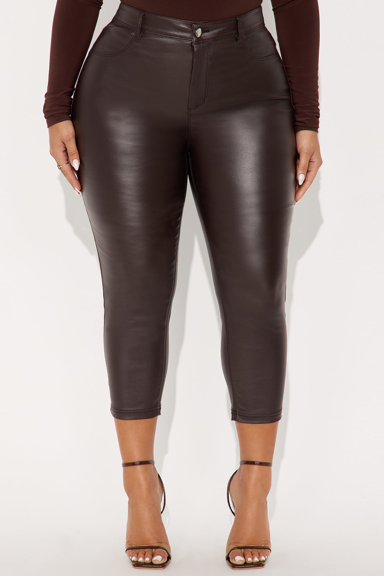 Sammie High Rise Capri - Chocolate