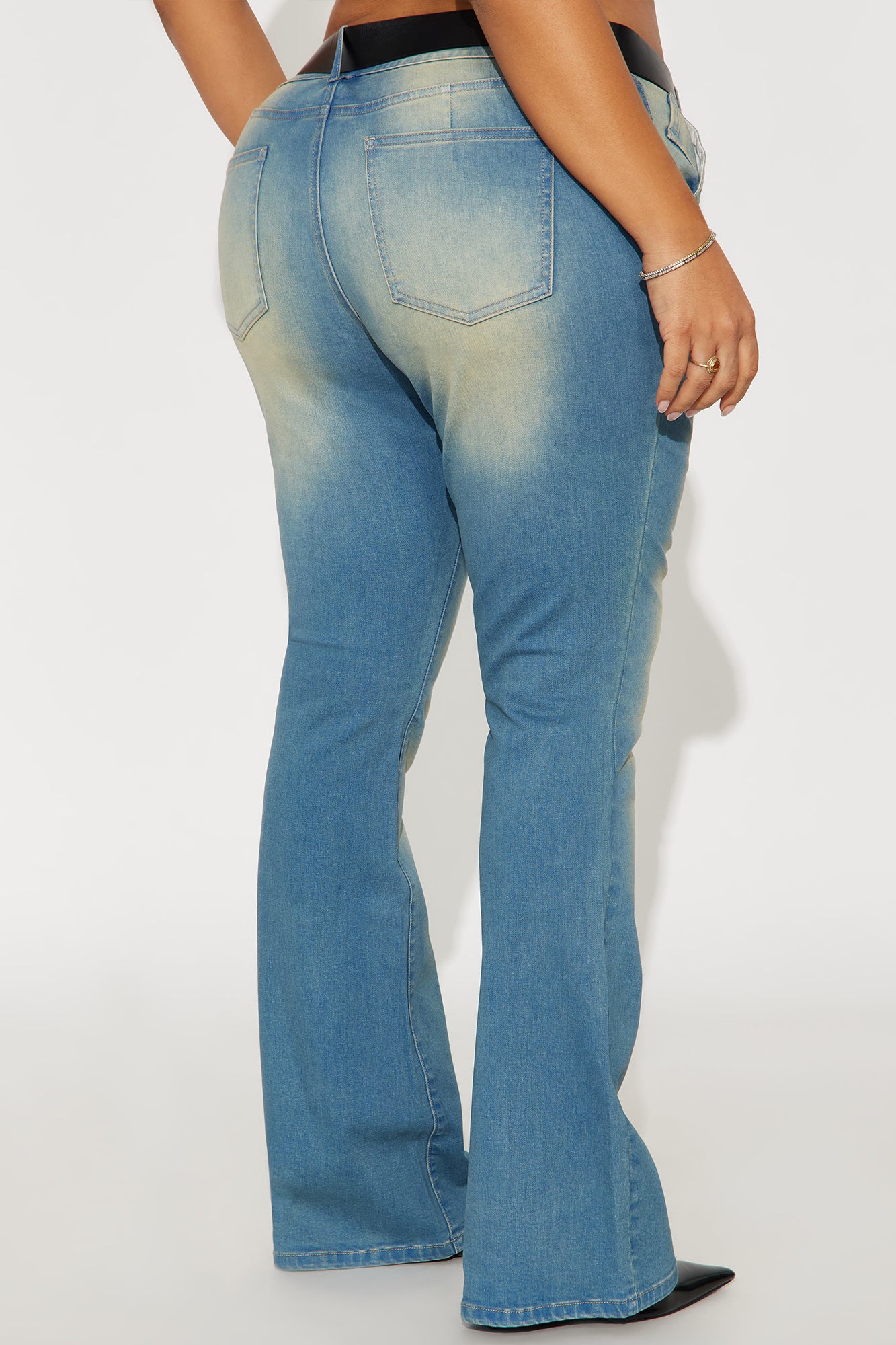 Ranch Life Belted Bootcut Jeans - Medium Wash