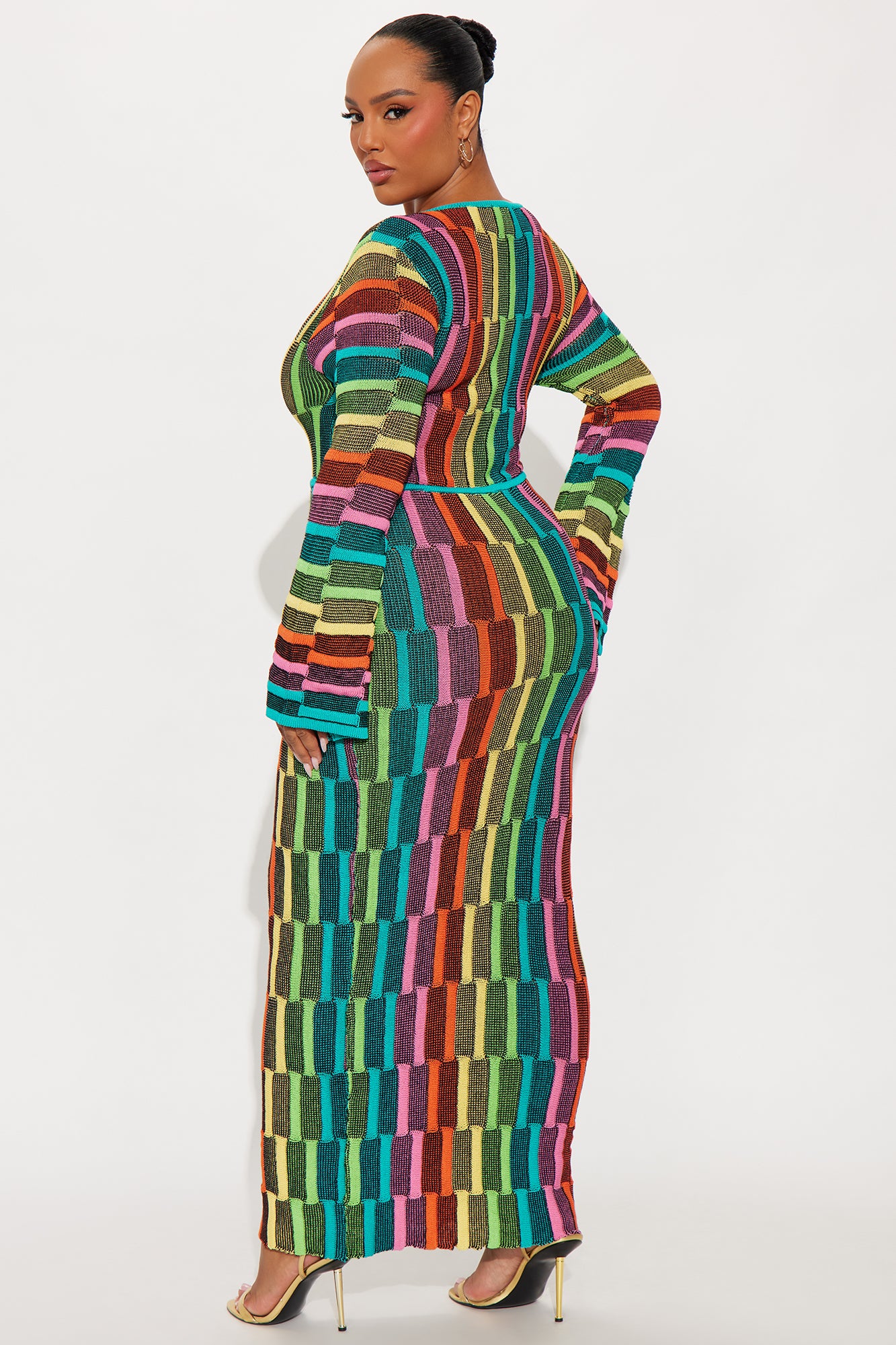 Sia Long Sleeve Maxi Dress - Multi Color