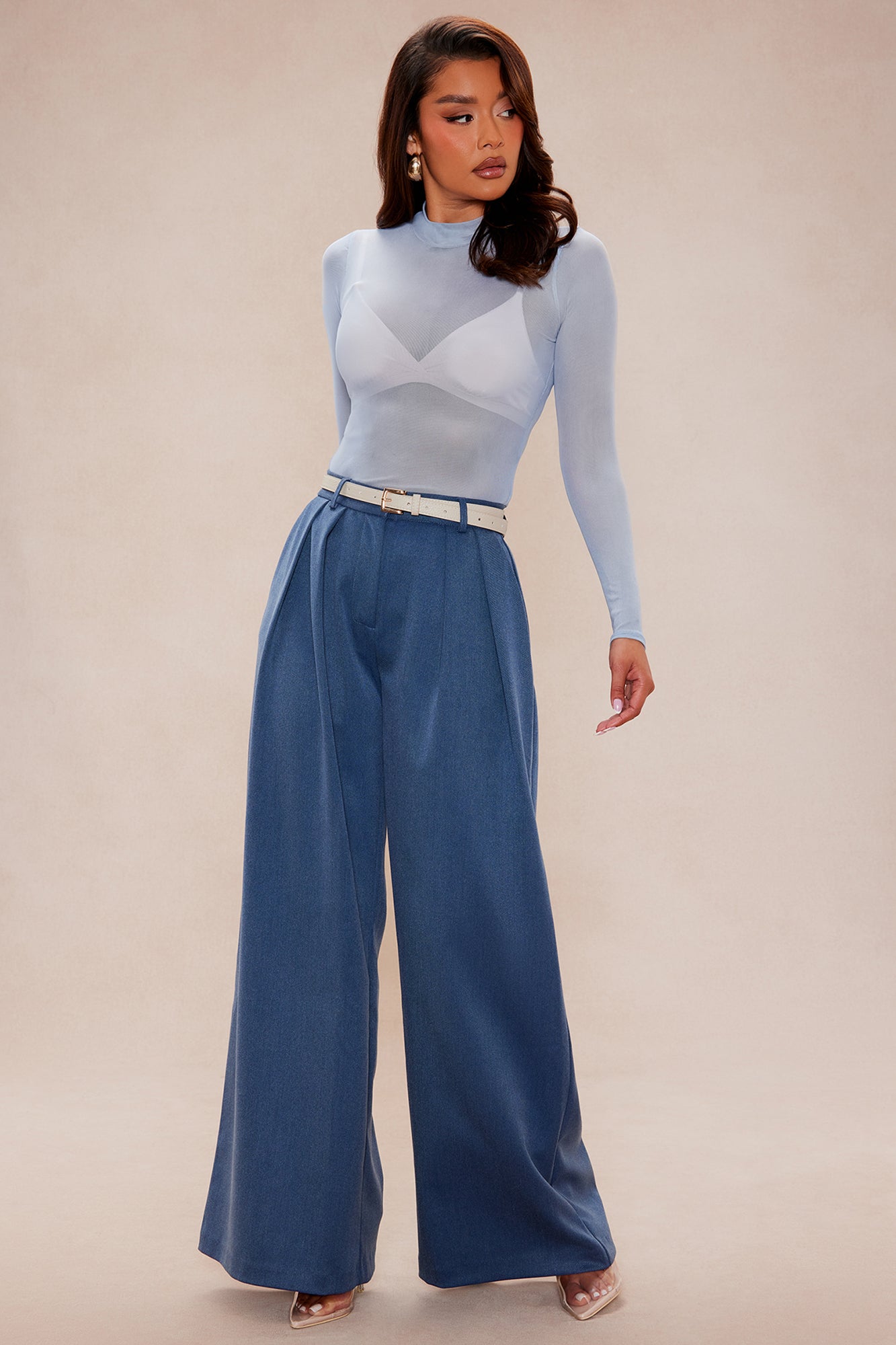 Mila Wide Leg Pant - Denim