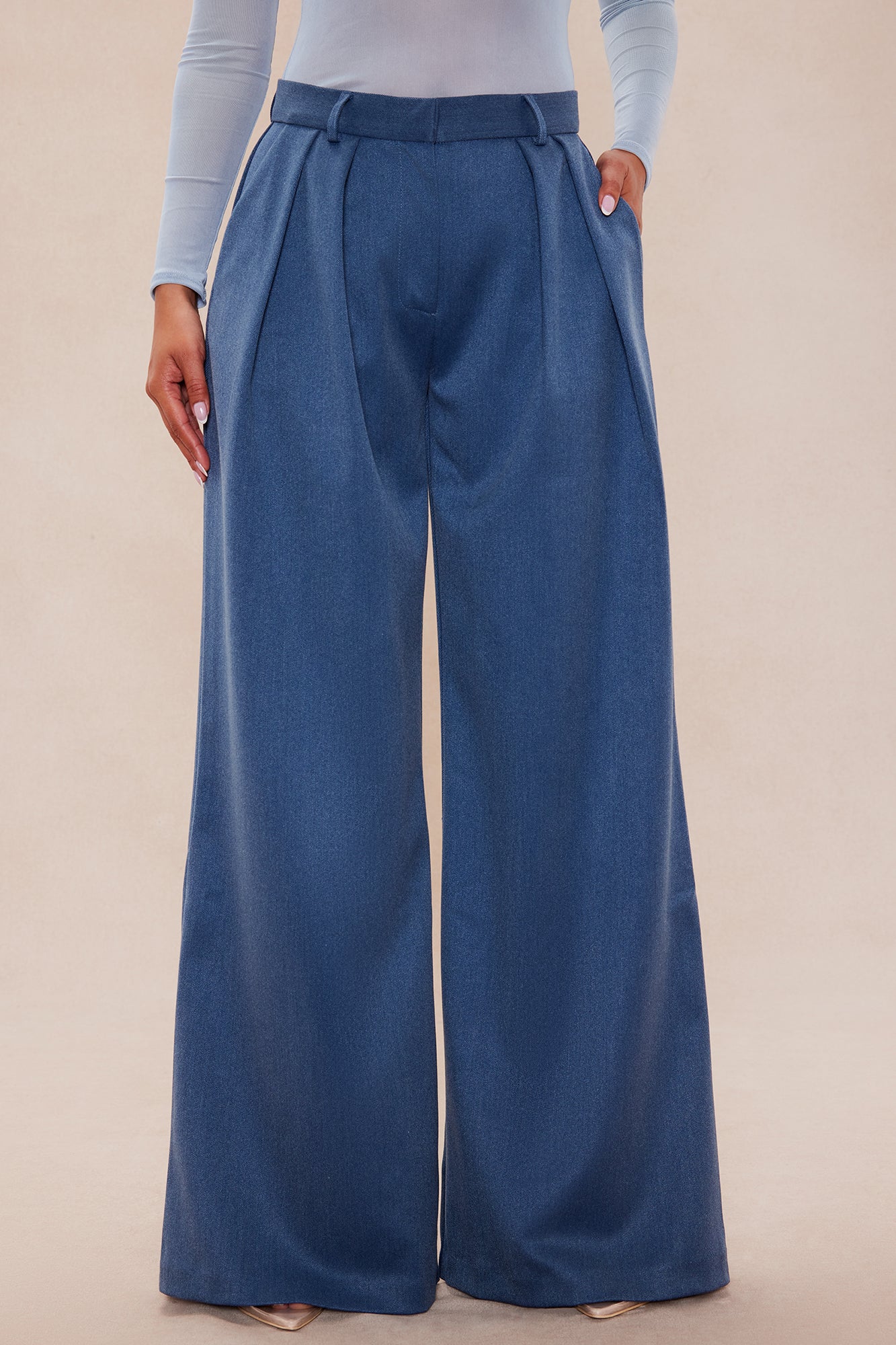 Mila Wide Leg Pant - Denim