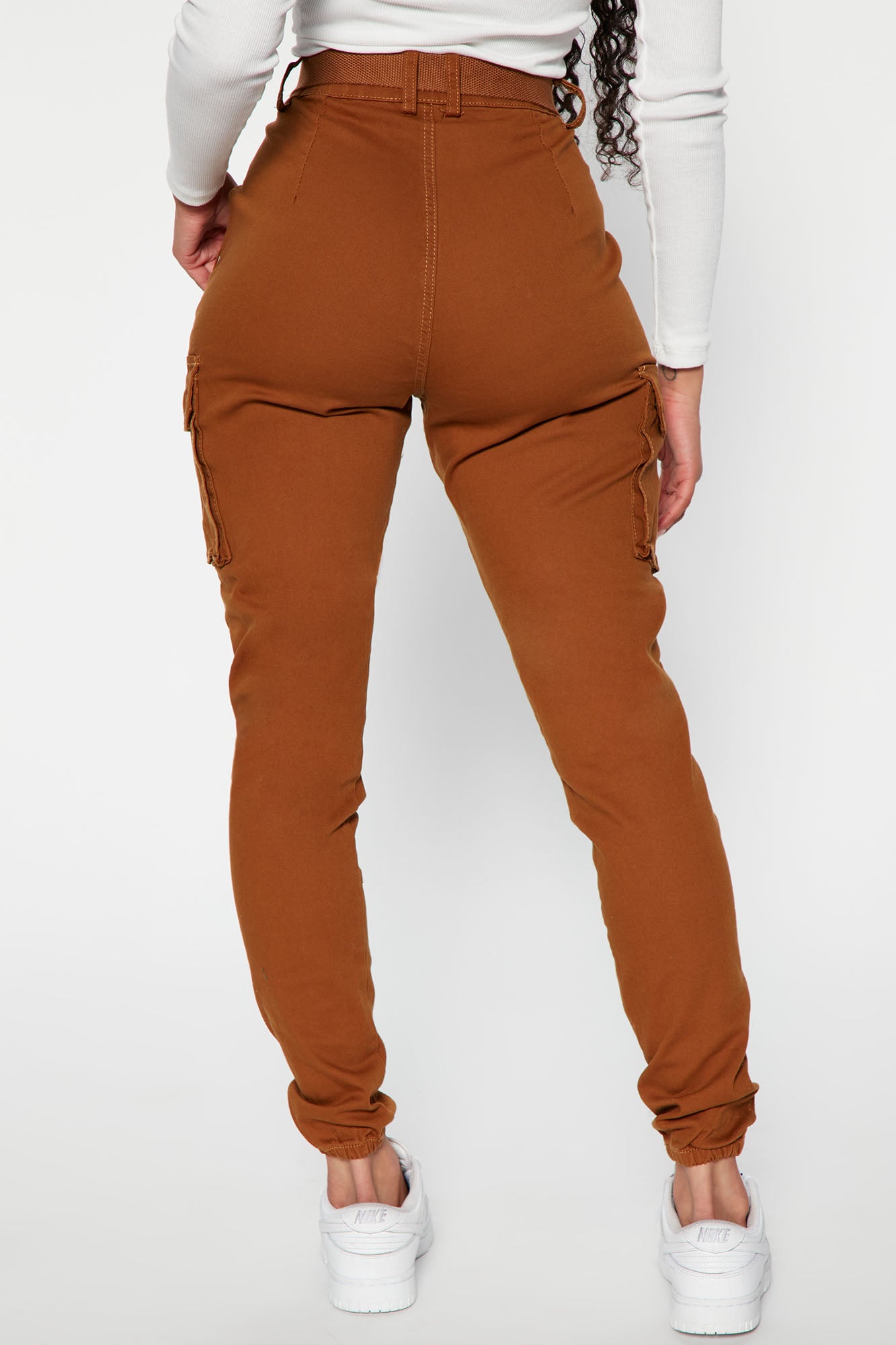 Cadet Khloe Oversized Cargo Pants - Cognac