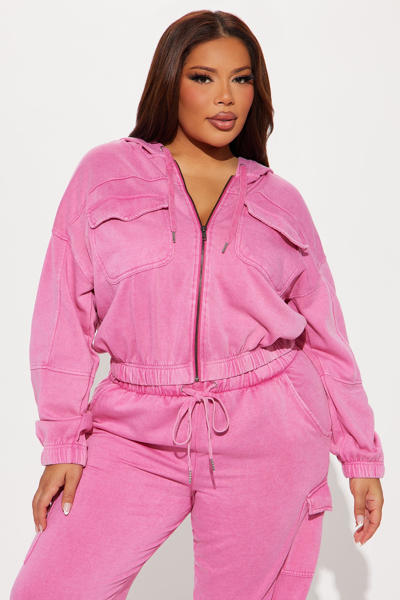 Fiona Fleece Lounge Jacket - Fuchsia
