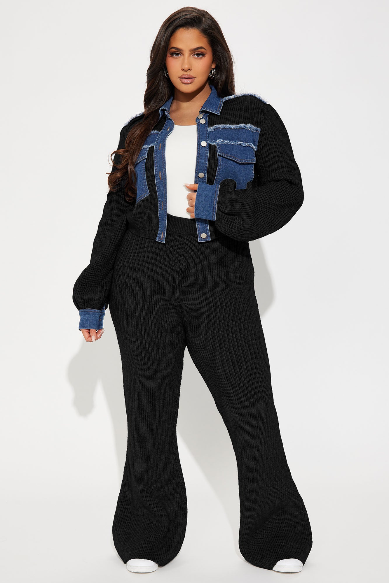 Sweet Chaos Sweater Pant Set - Black