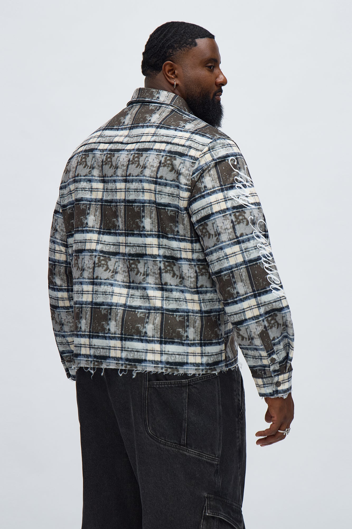 Cropped Manifest Button Up Shirt - Olive
