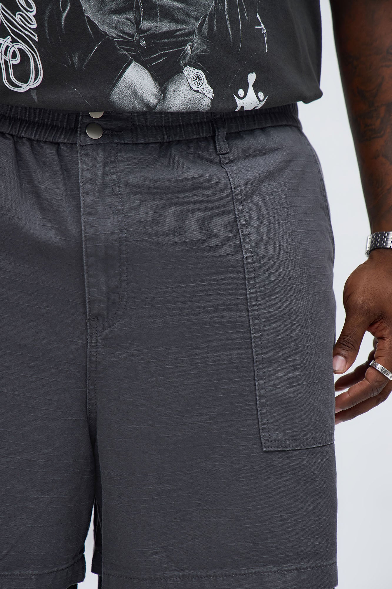 Nostrand Color Blocked Short Bottoms - Grey/Black