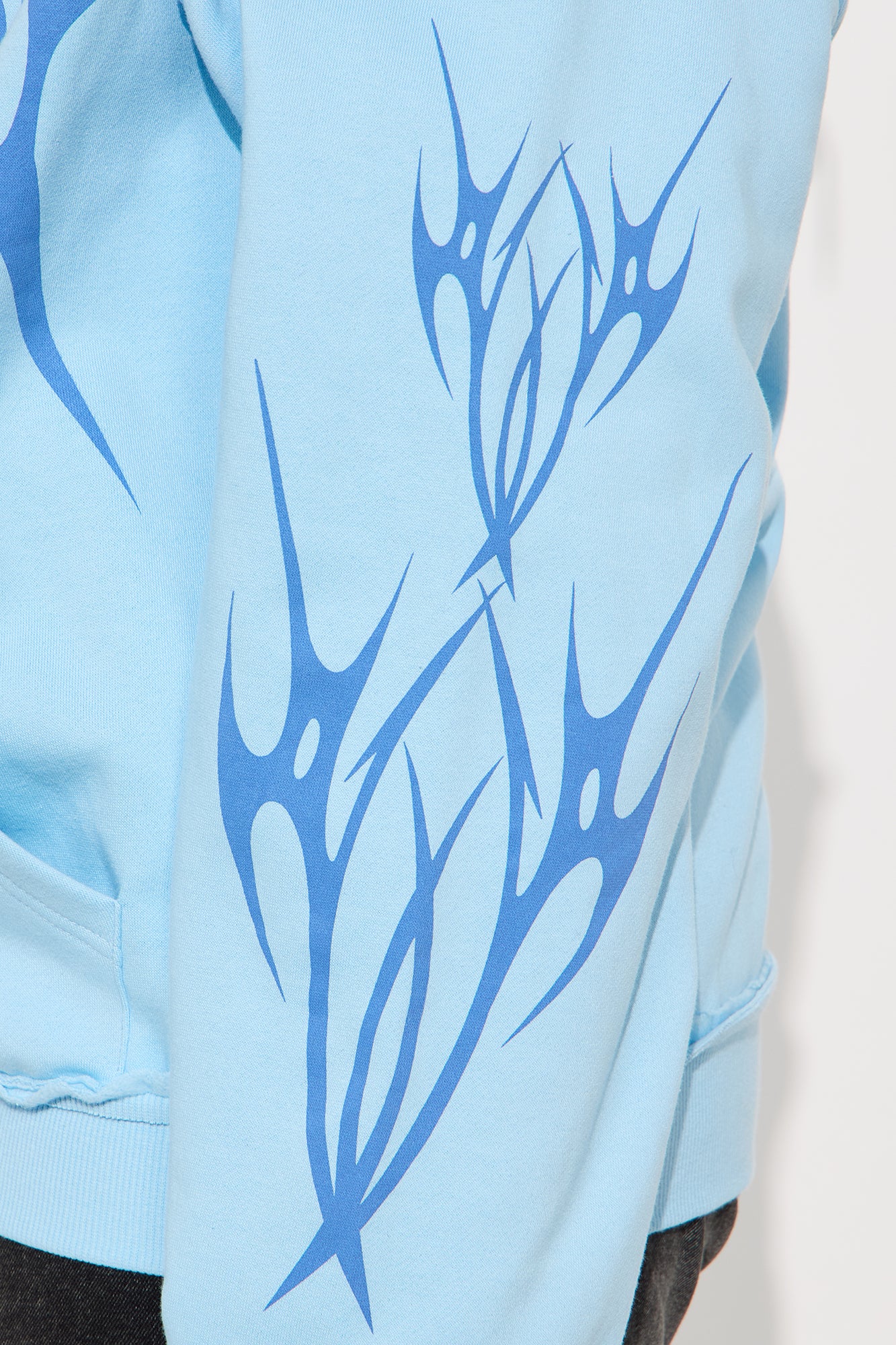 Fearless Club Washed Fleece Hoodie - Light Blue