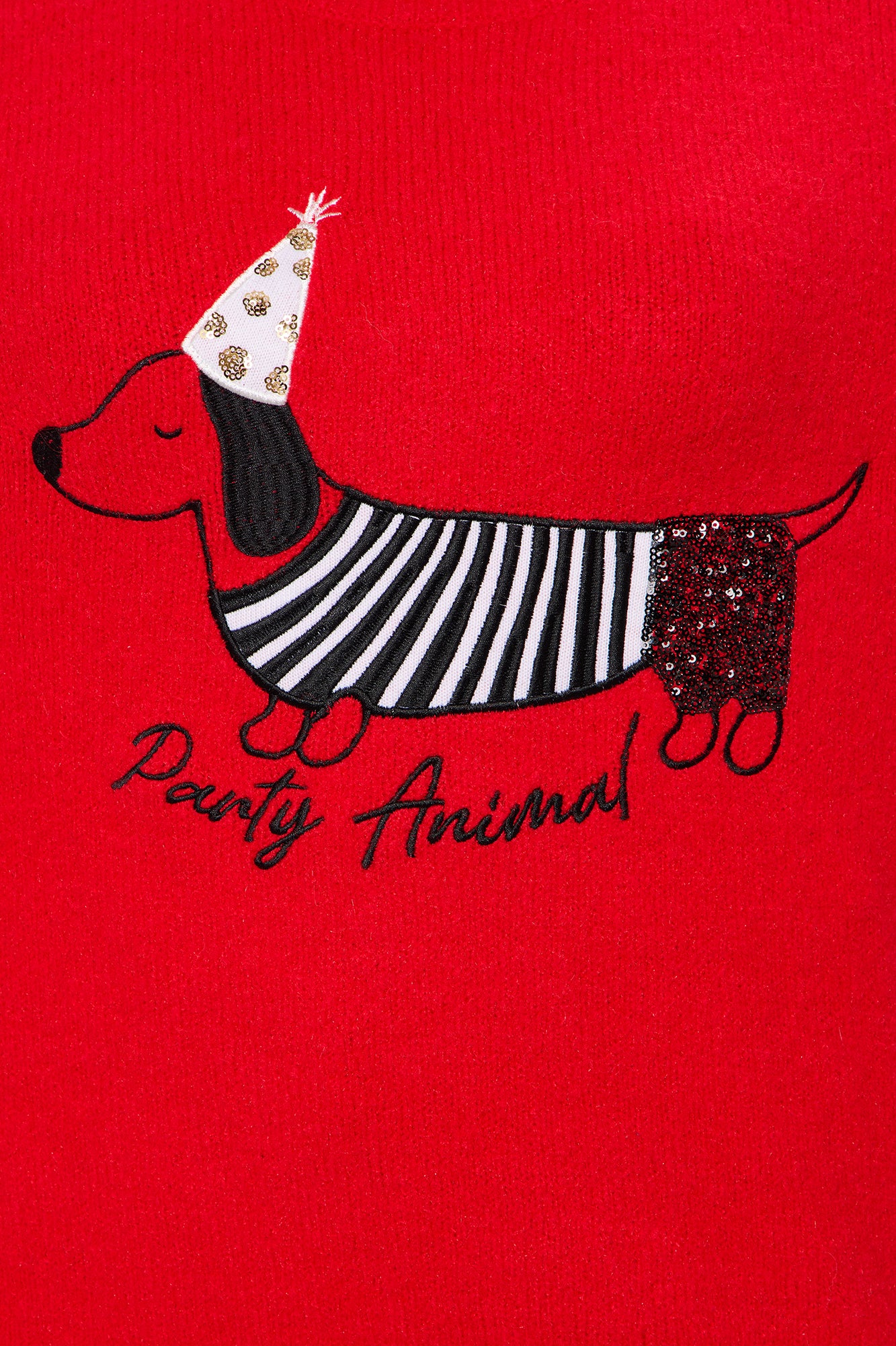 It's Pawty Time Sweater - Red/combo