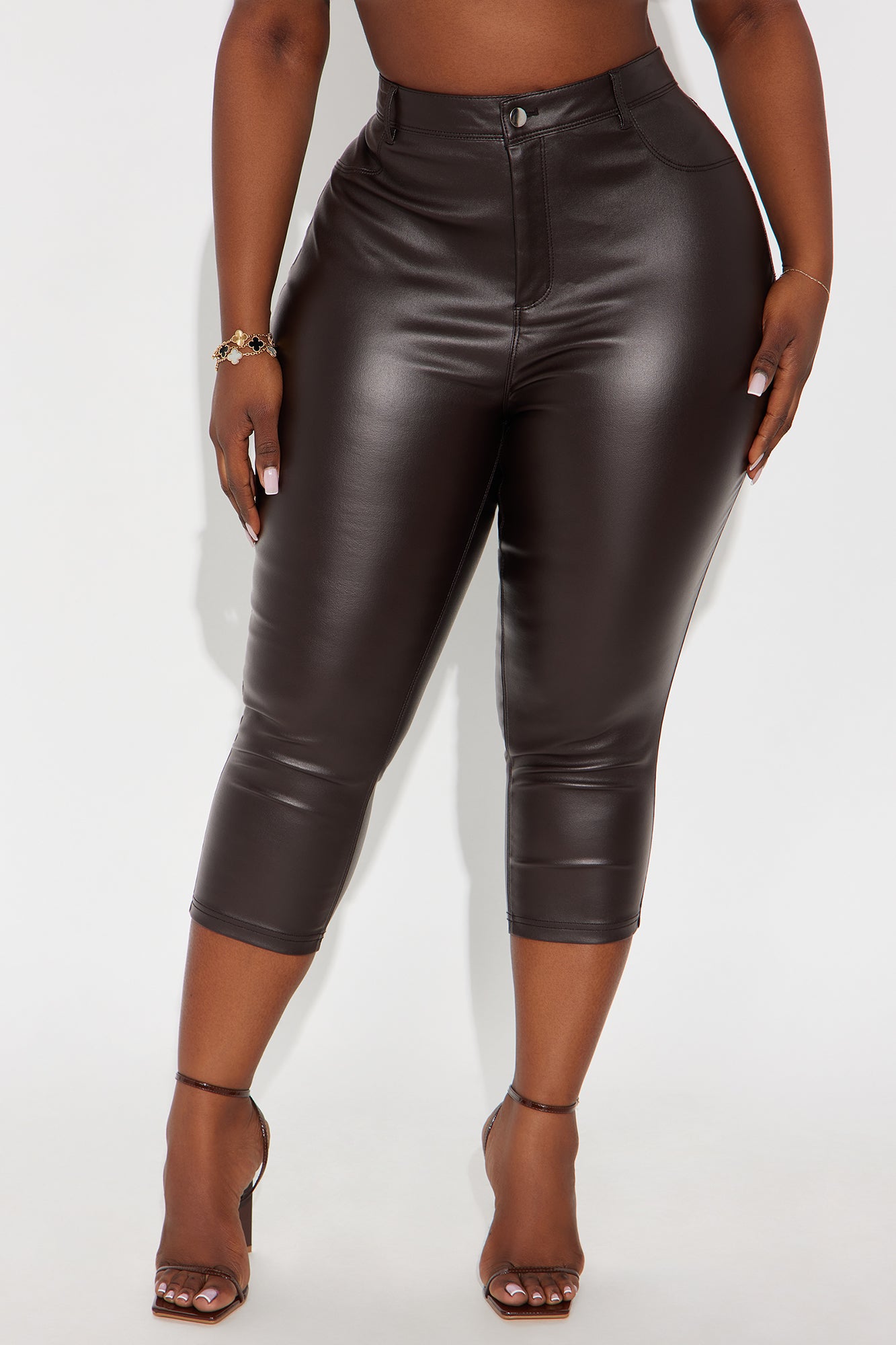 Sammie High Rise Capri - Chocolate