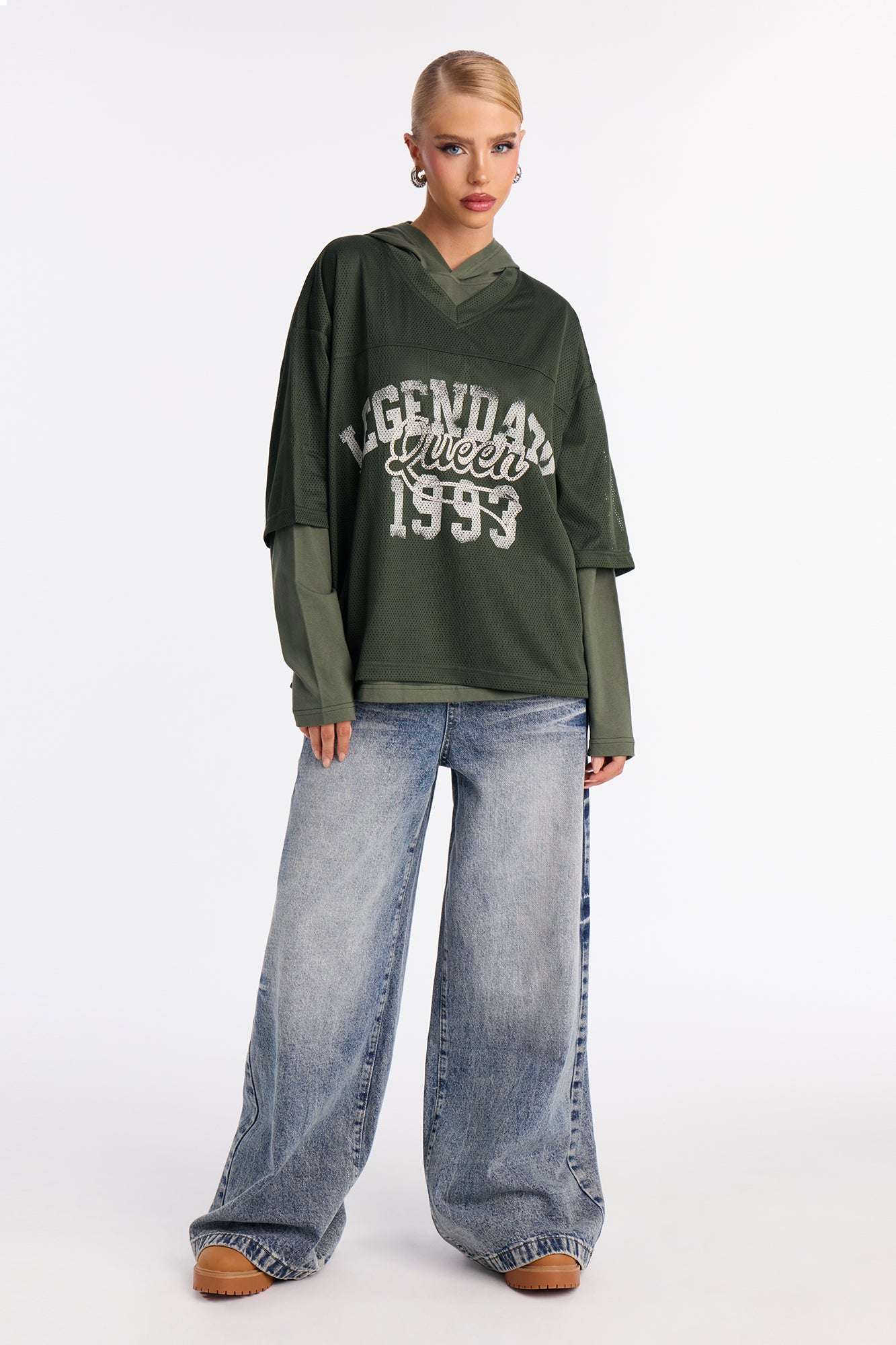 Legendary Queen Jersey Hoodie - Hunter Green