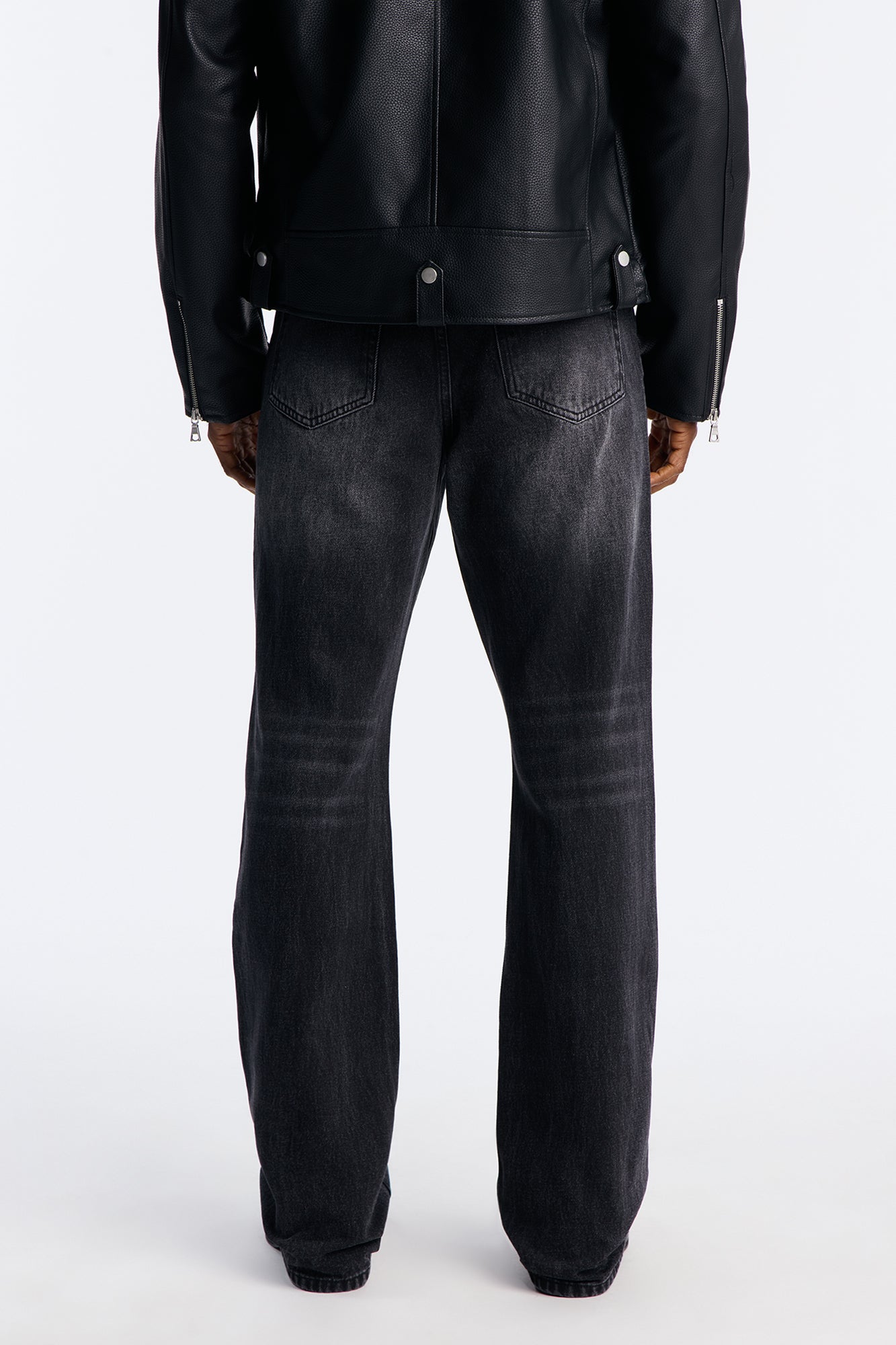 Stacked Slim Flare Blazing Star Jean - Black Wash