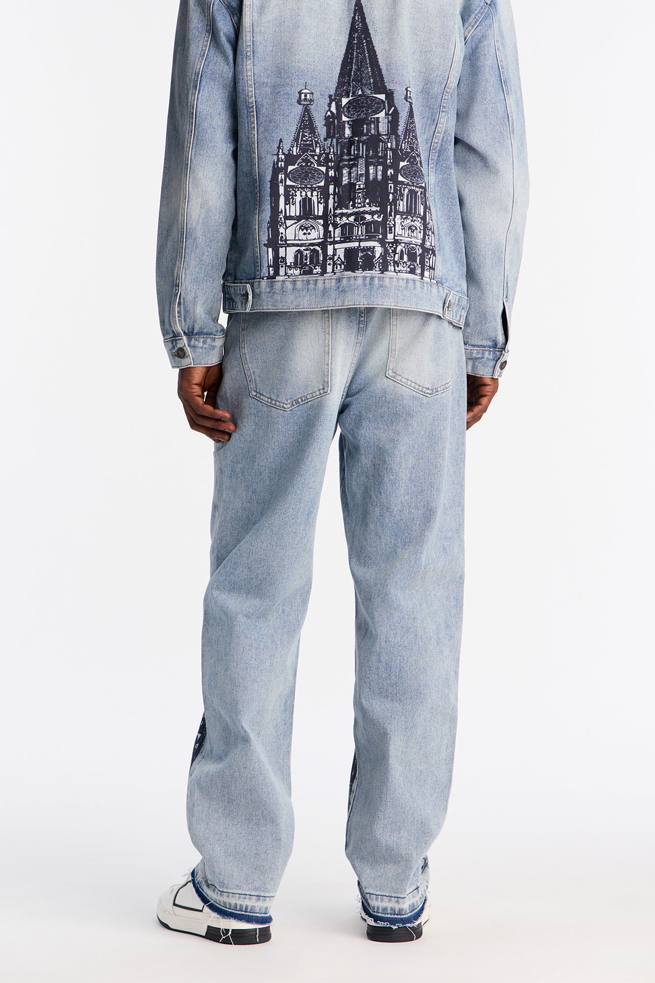 Straight Cathedral Jean - Medium Blue Wash