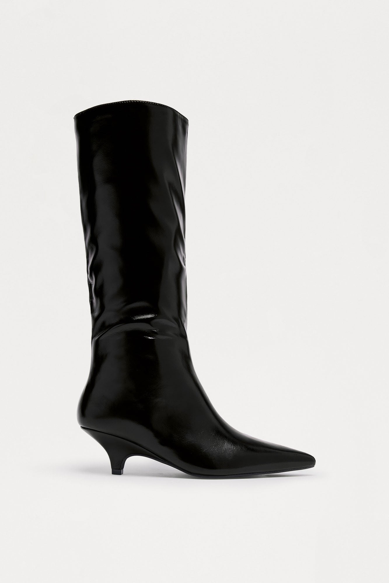 Lana Faux Leather Boots - Black