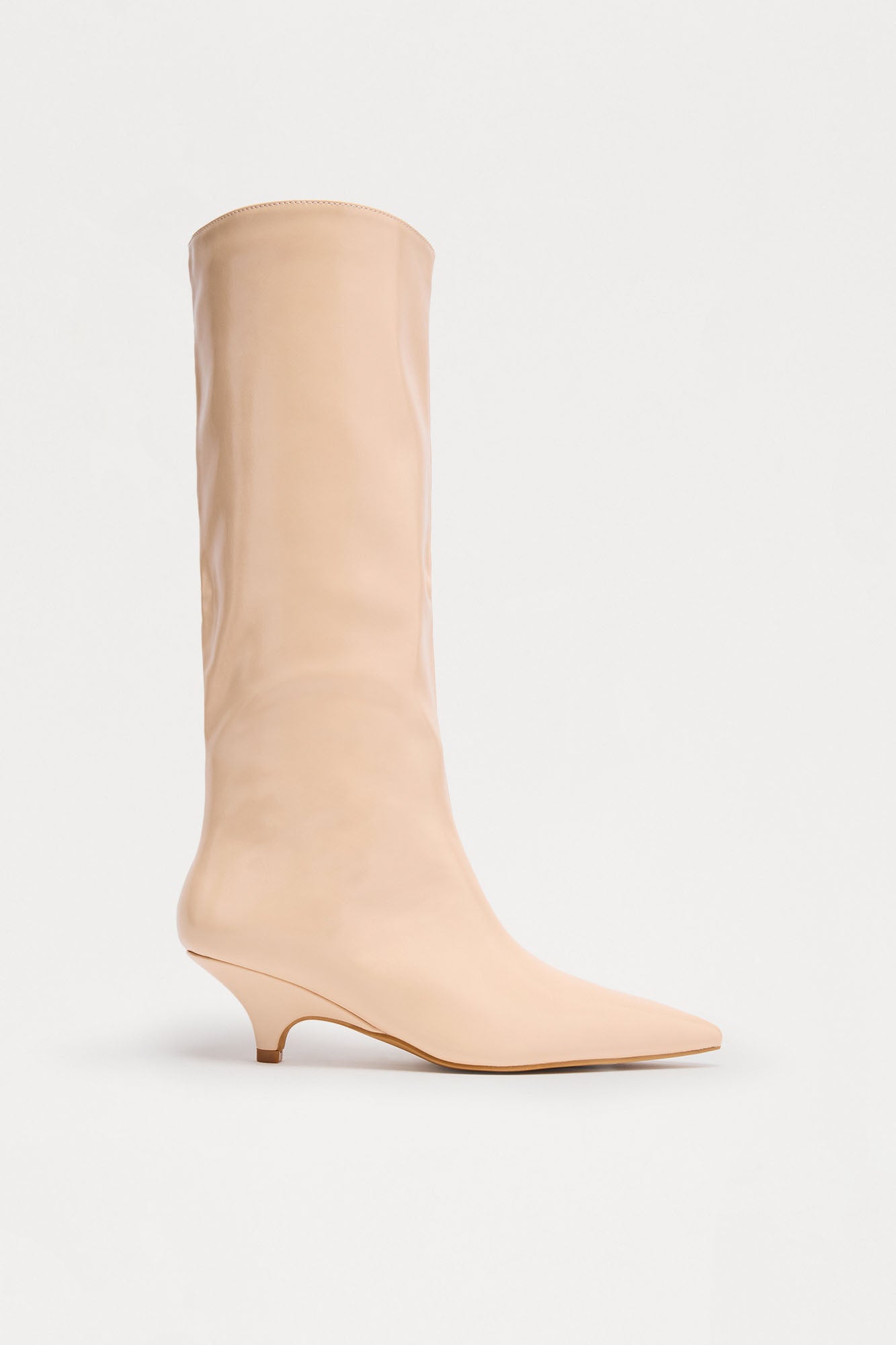 Lana Faux Leather Boots - Nude