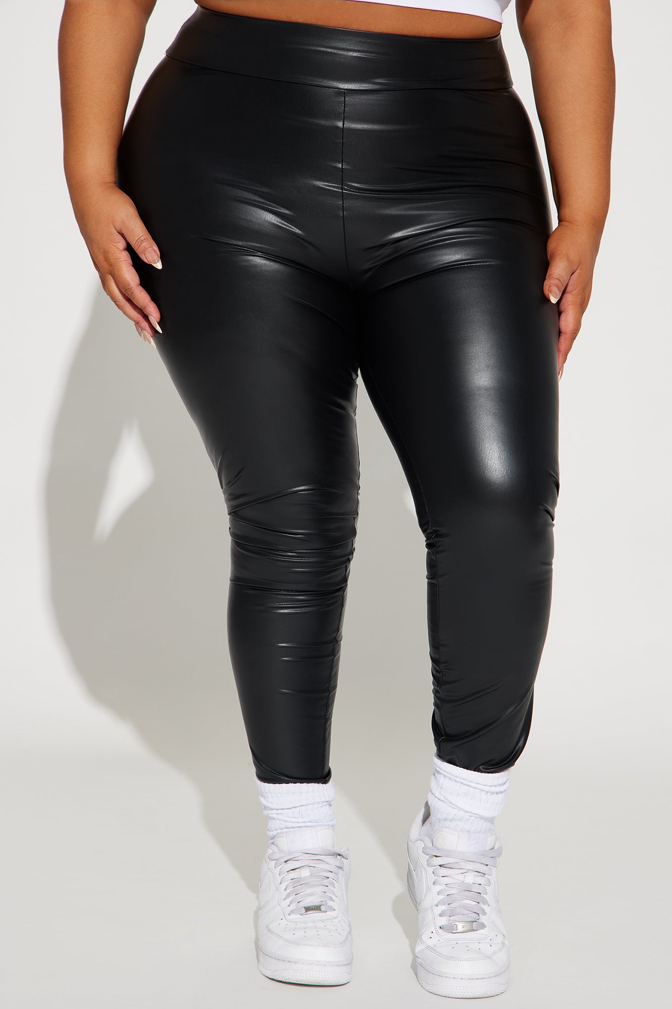 Like What You See Faux Leather Legging - Black
