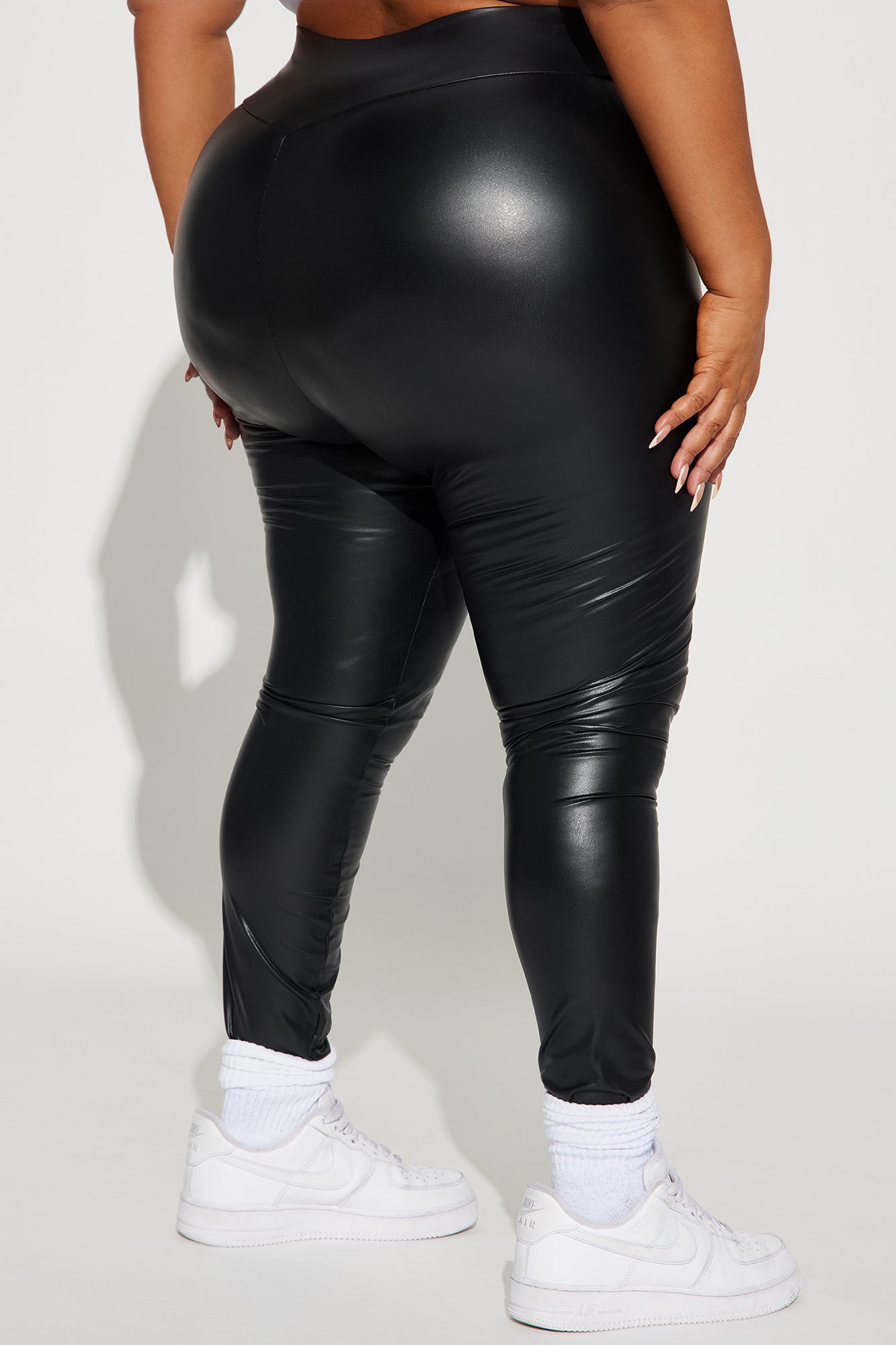Like What You See Faux Leather Legging - Black