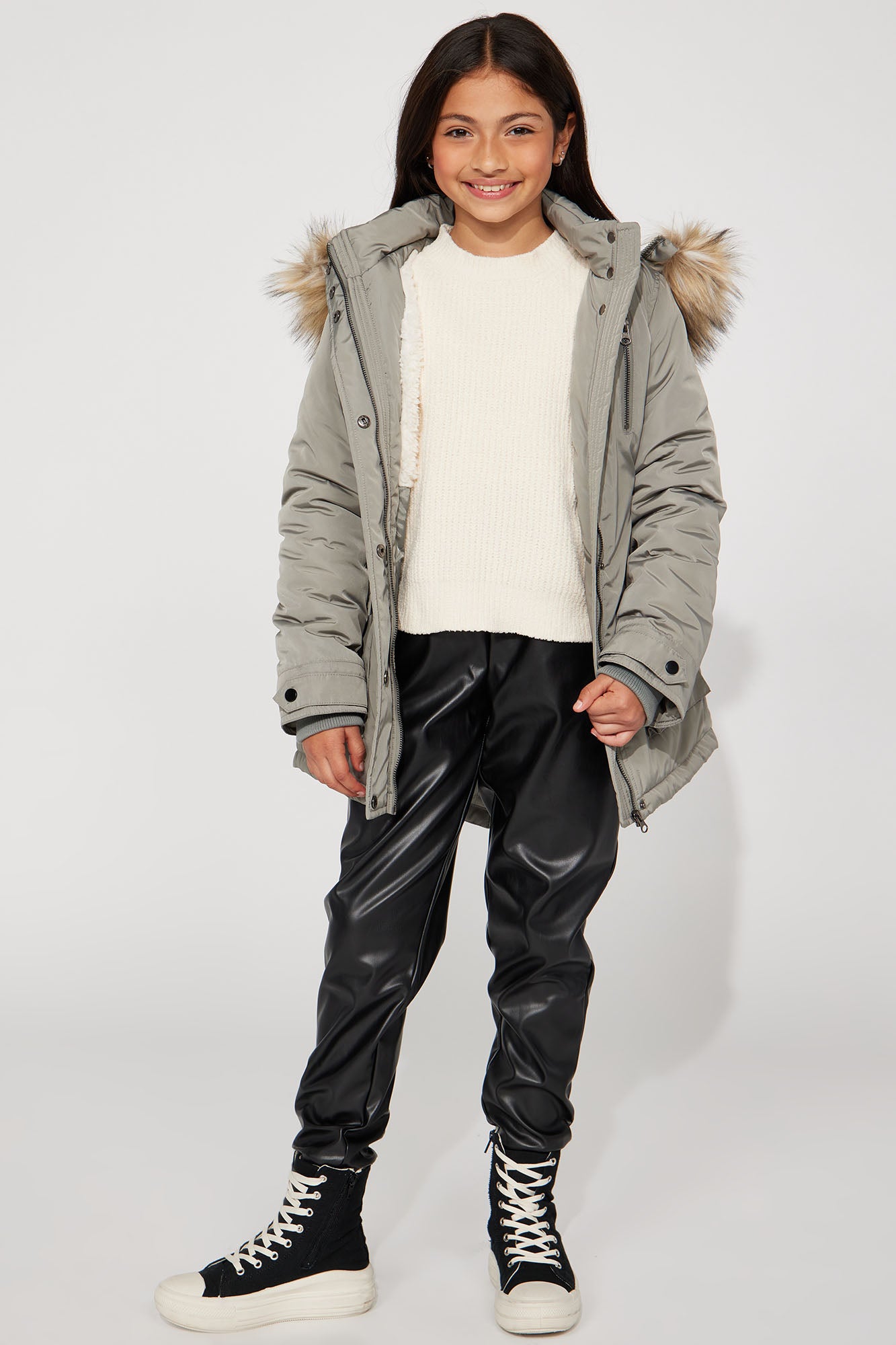 Mini Cold News Puffer Jacket - Olive
