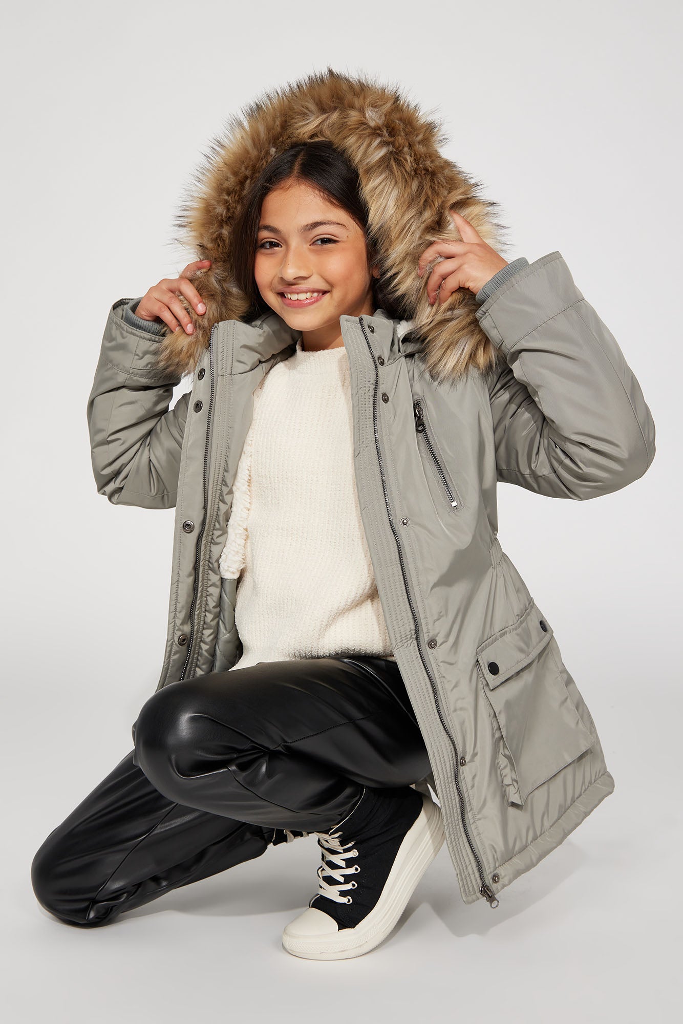 Mini Cold News Puffer Jacket - Olive
