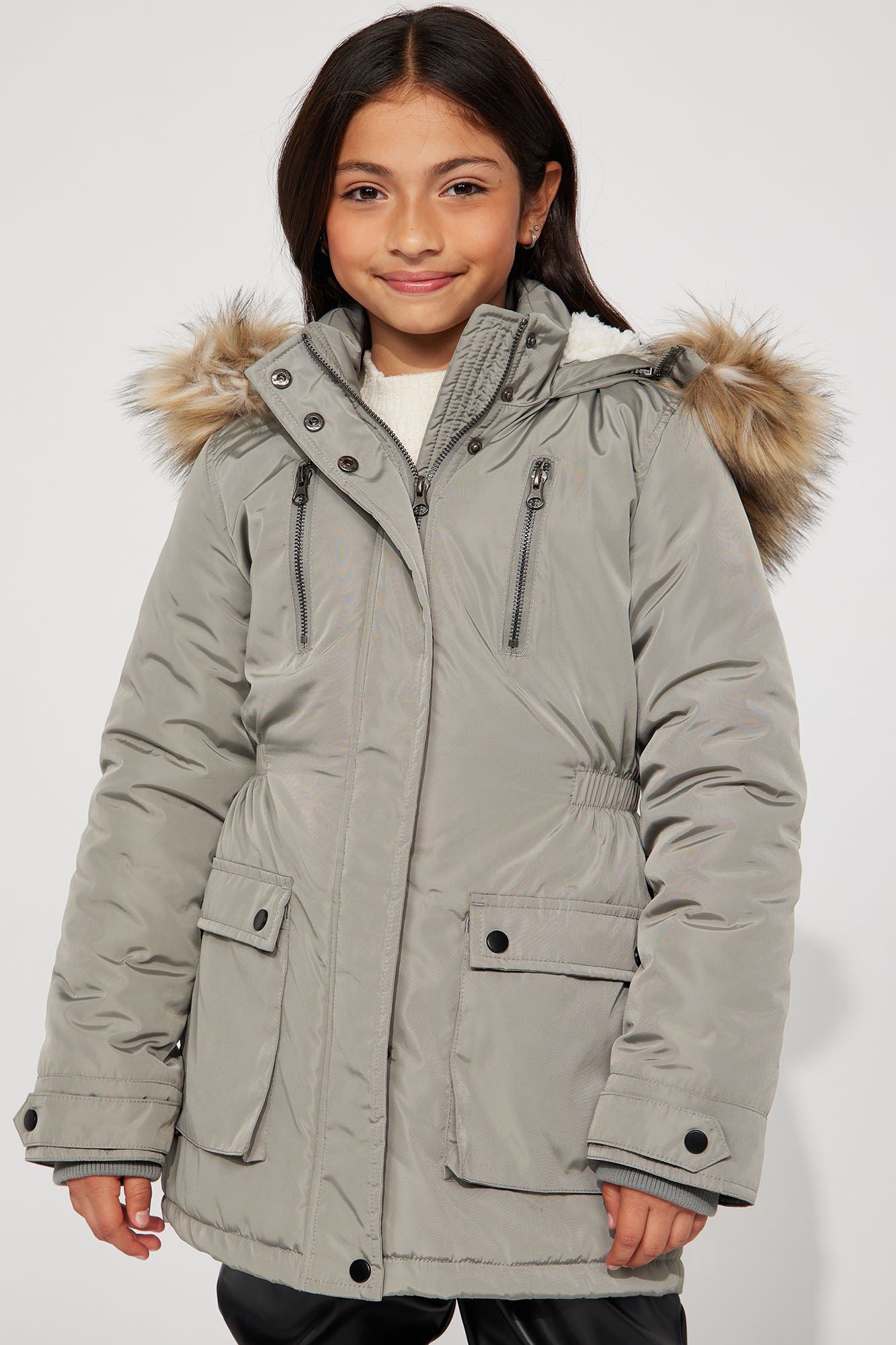 Mini Cold News Puffer Jacket - Olive