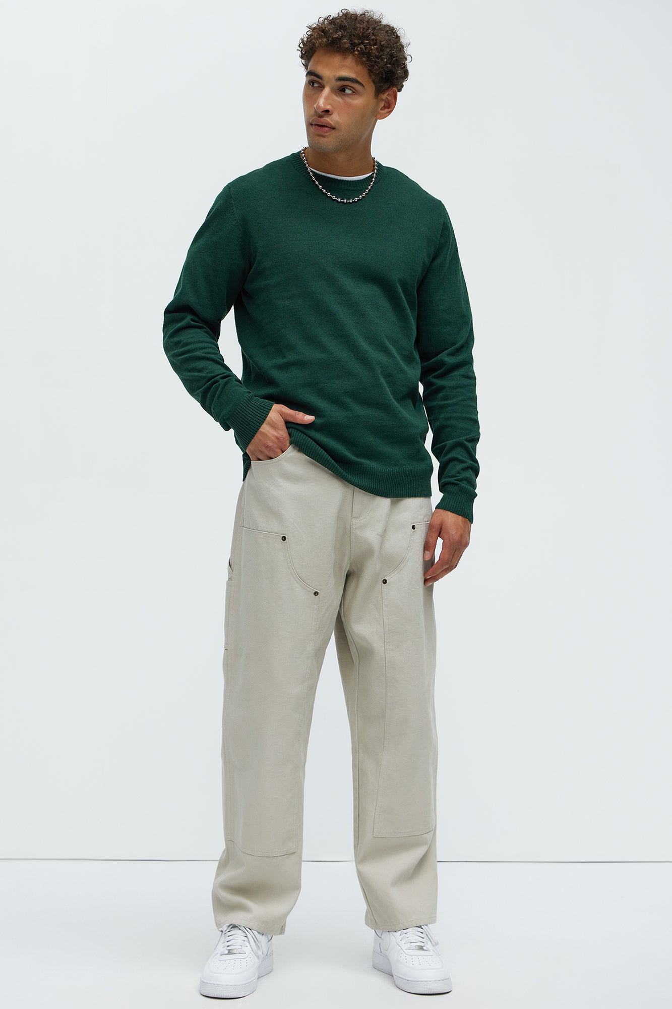 Cozy and Cool Crewneck Sweater - Green