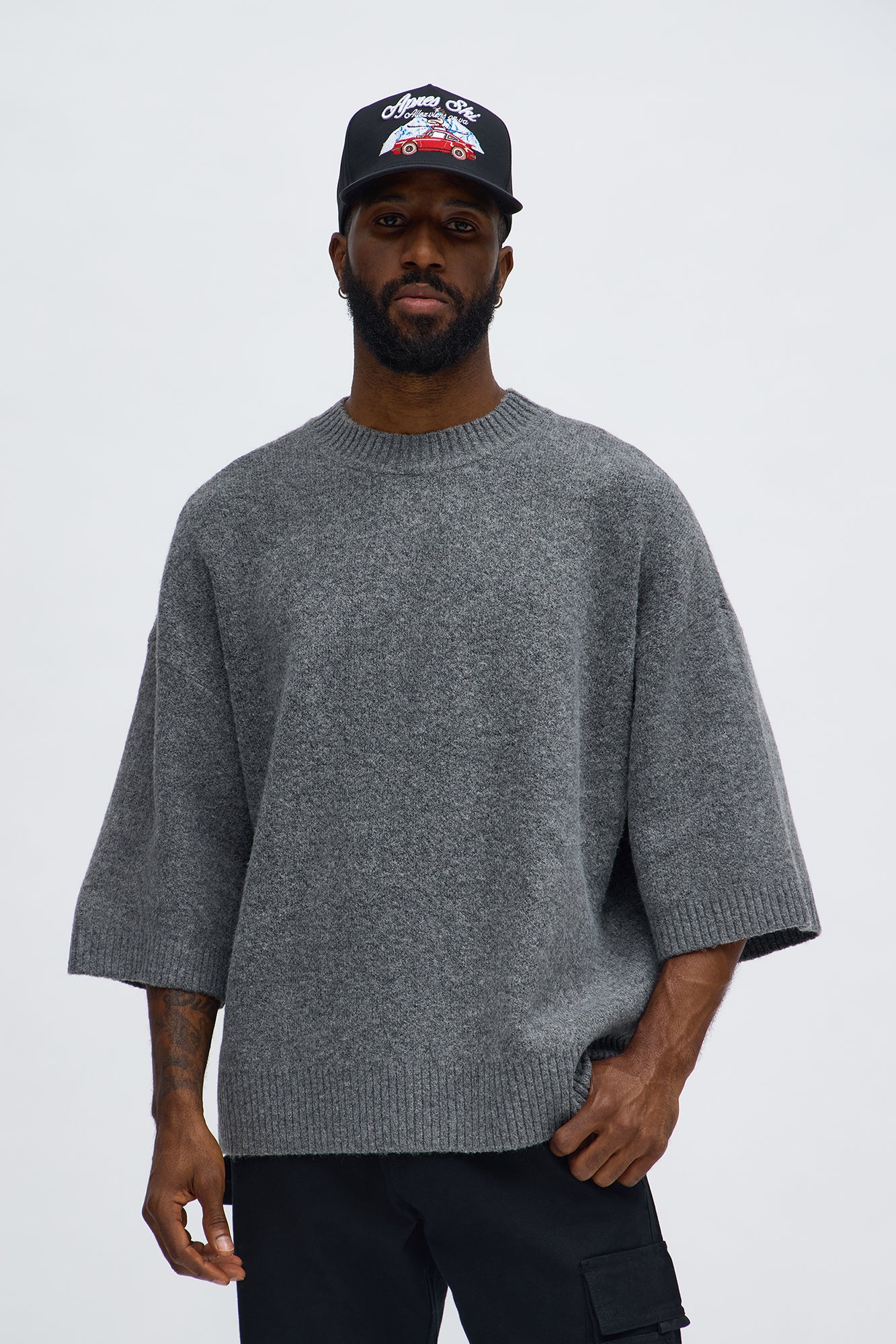 Oversized Ararat Sweater Shirt - Grey