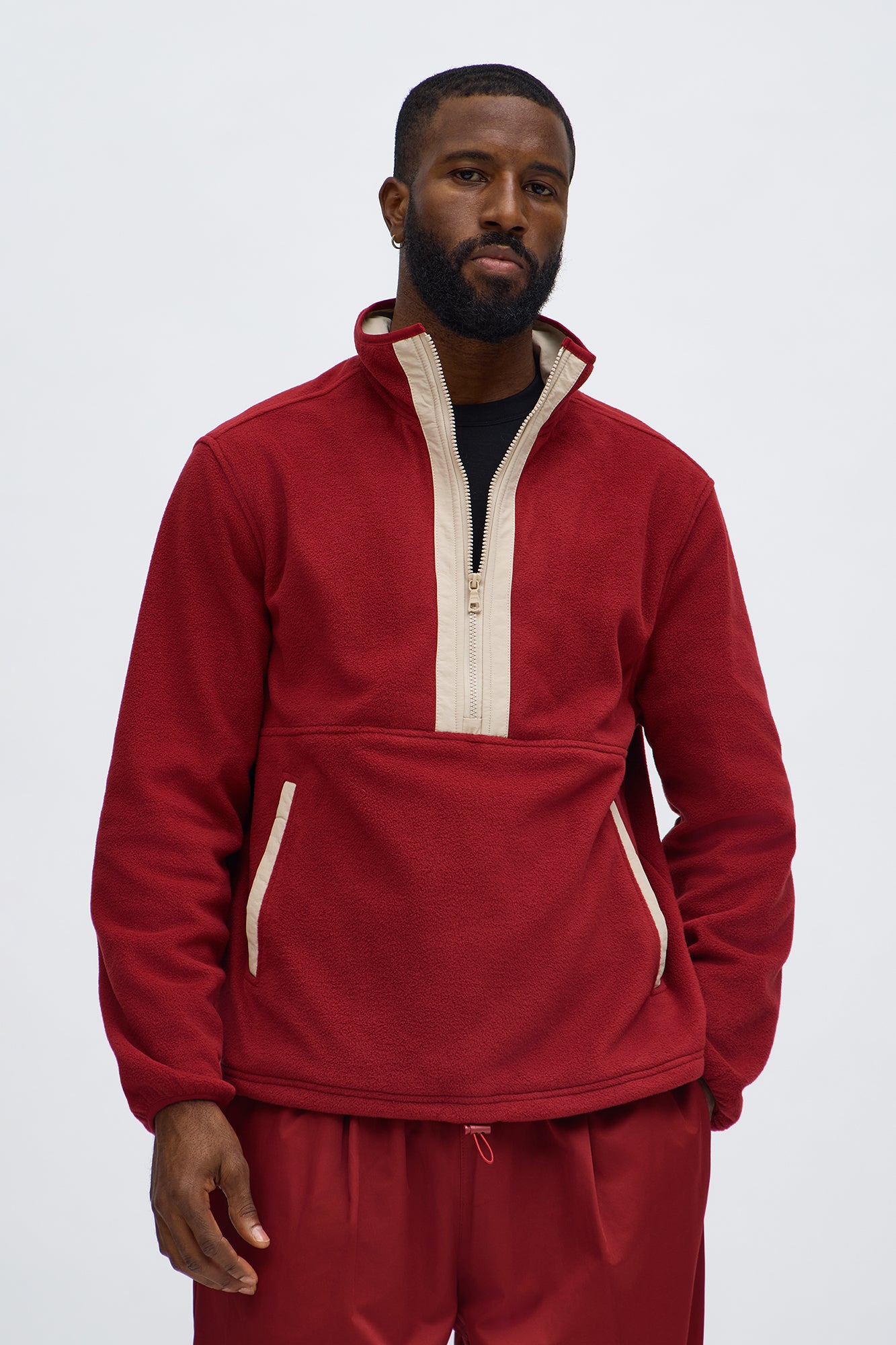 Take A Hike Quarter Zip Sweatshirt - Burgundy