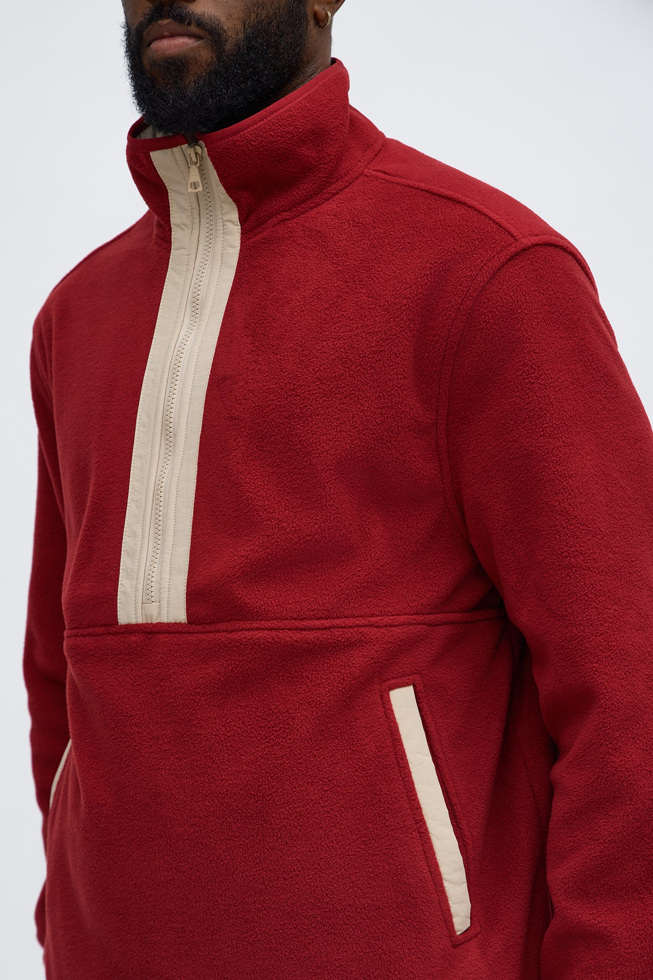 Take A Hike Quarter Zip Sweatshirt - Burgundy