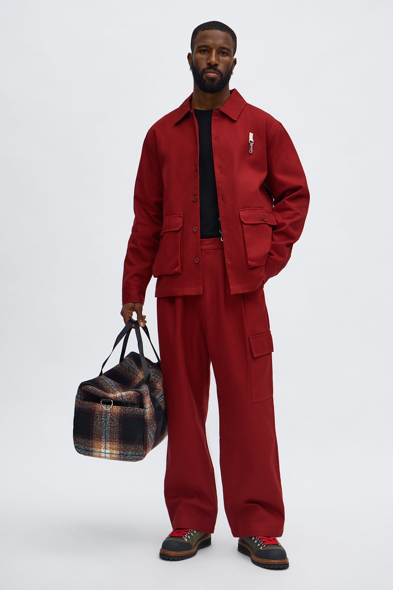 Baggy Fairfax Canvas Pant - Burgundy