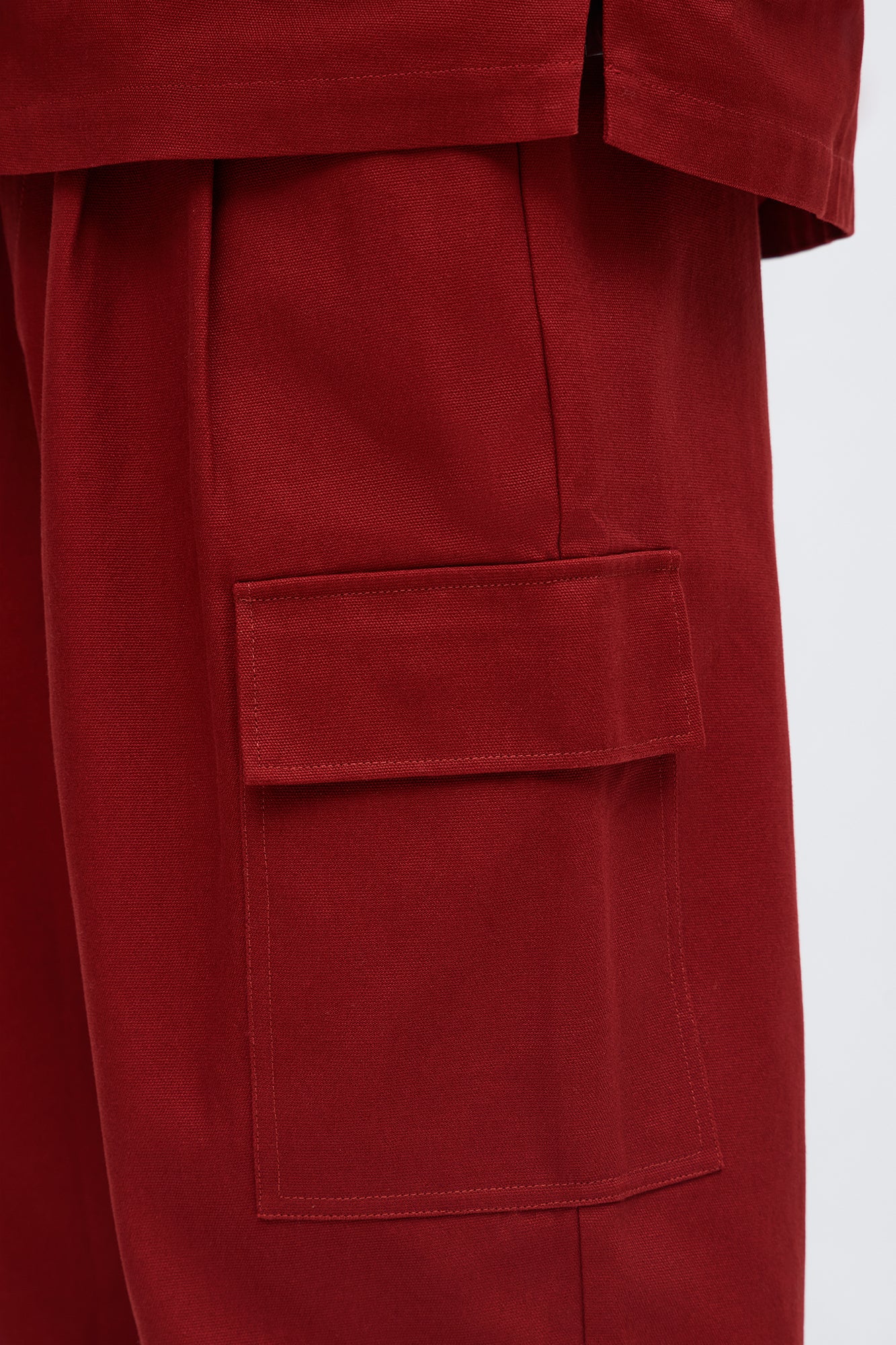 Baggy Fairfax Canvas Pant - Burgundy