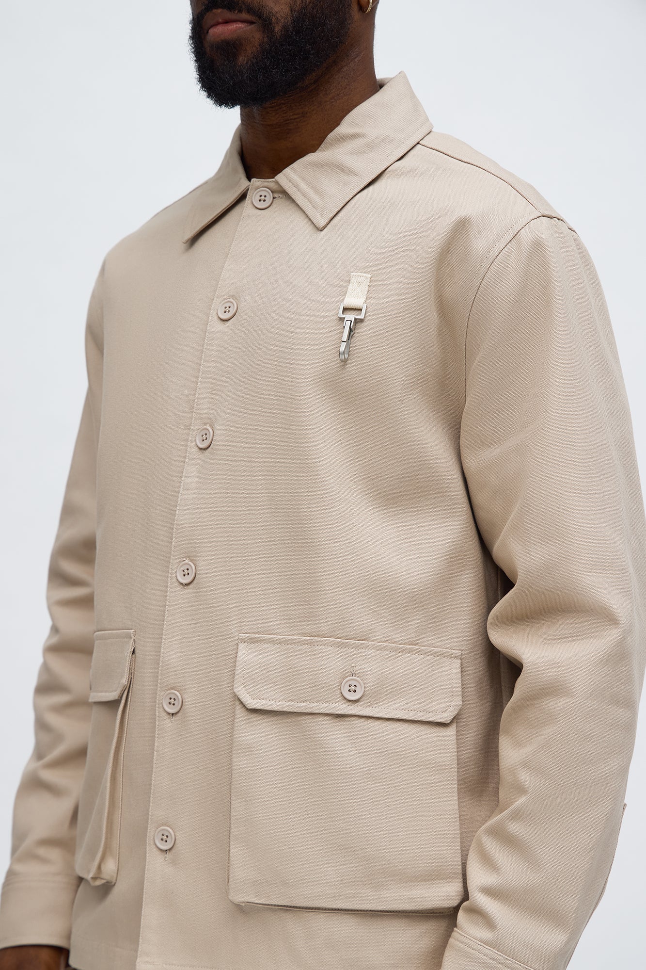 Fairfax Canvas Multi Pocket Shirt - Taupe