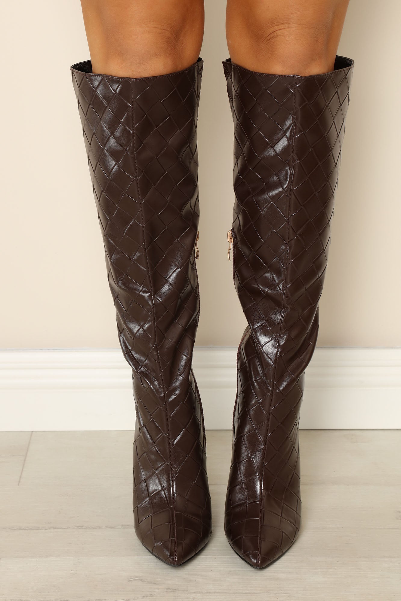 Can't Handle Me Knee High Boots - Brown